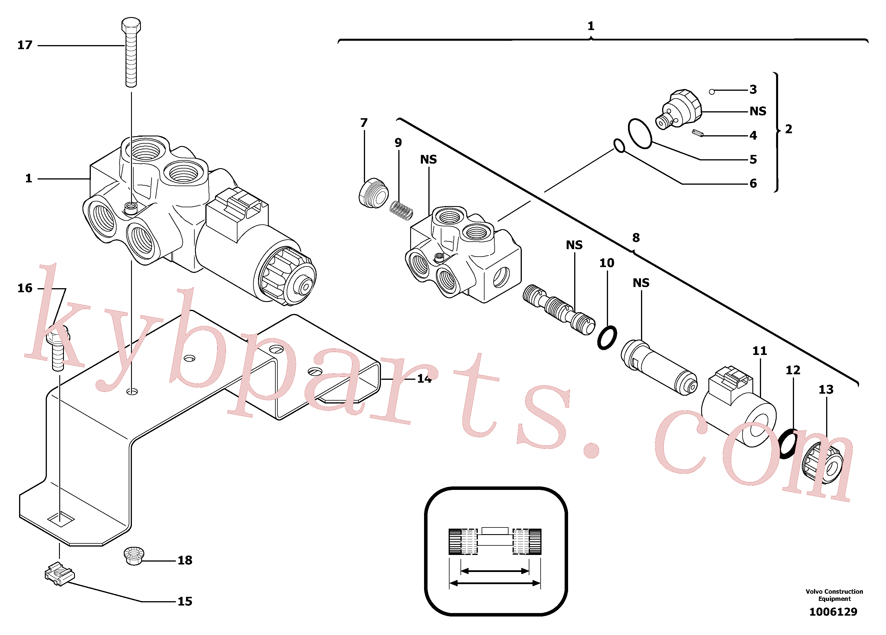 VOE11800326 for Volvo Selector / variable track(1006129 assembly)