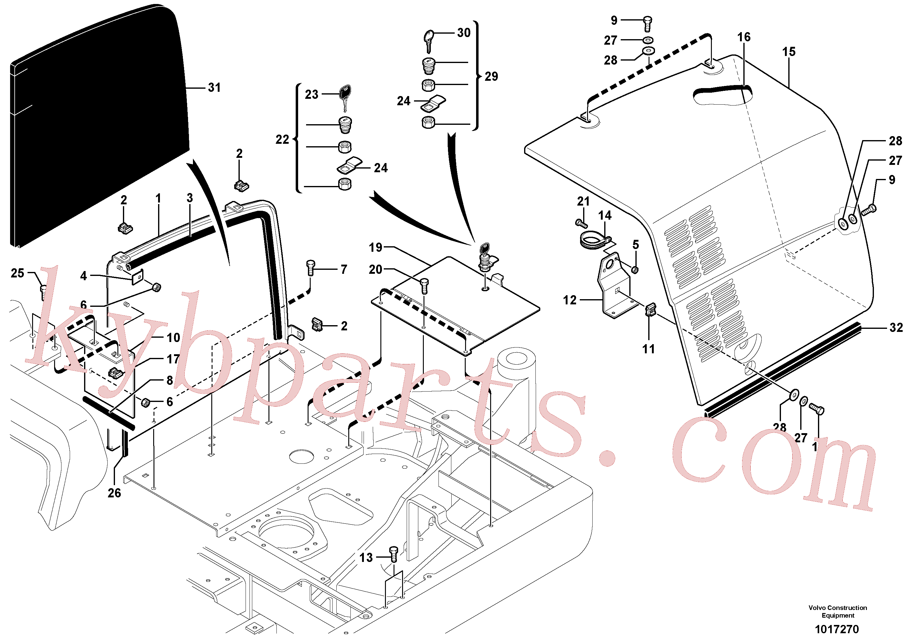 VOE11802278 for Volvo Right coverage(1017270 assembly)