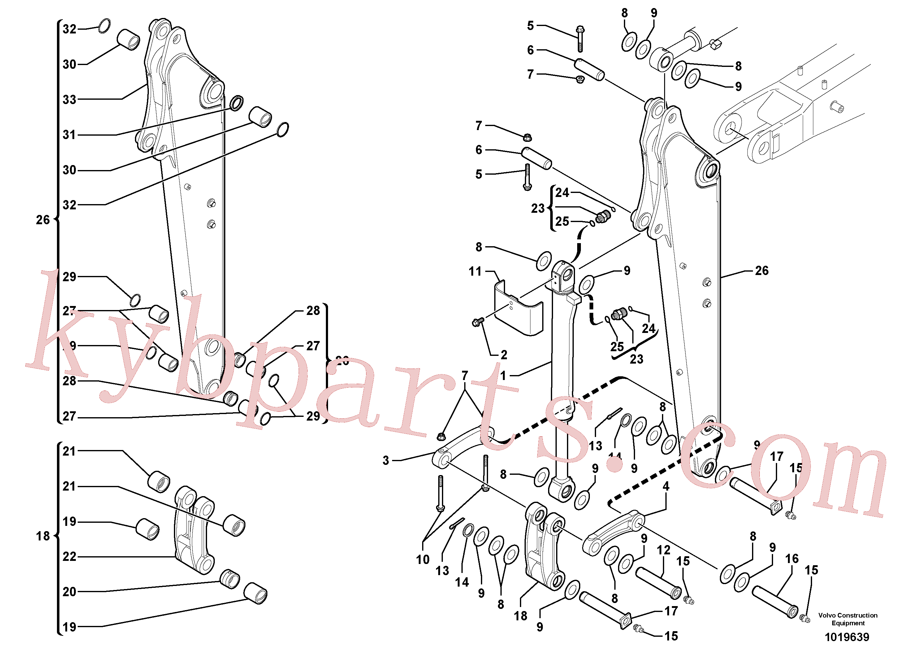 PJ3870243 for Volvo Dipper arm(1019639 assembly)