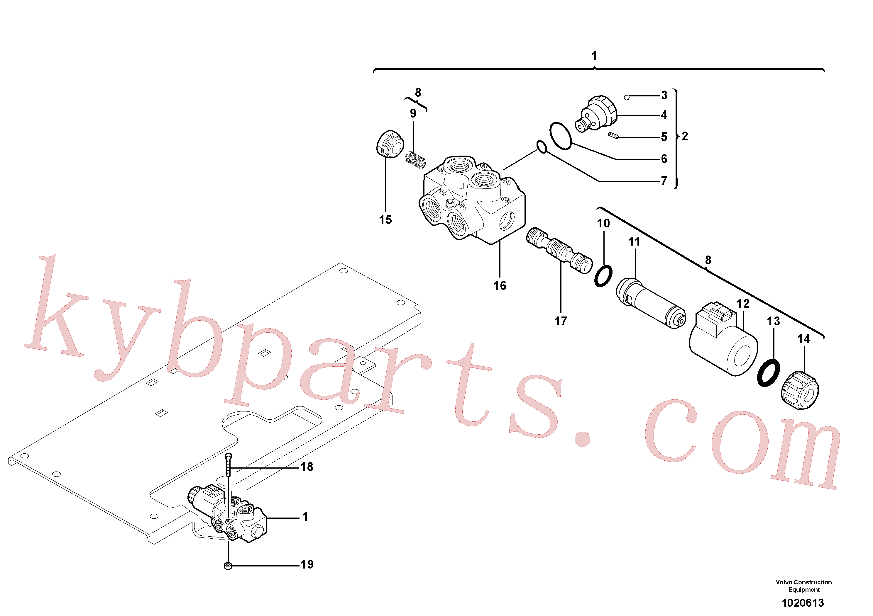 VOE11800326 for Volvo Slewing-offset selector switch(1020613 assembly)