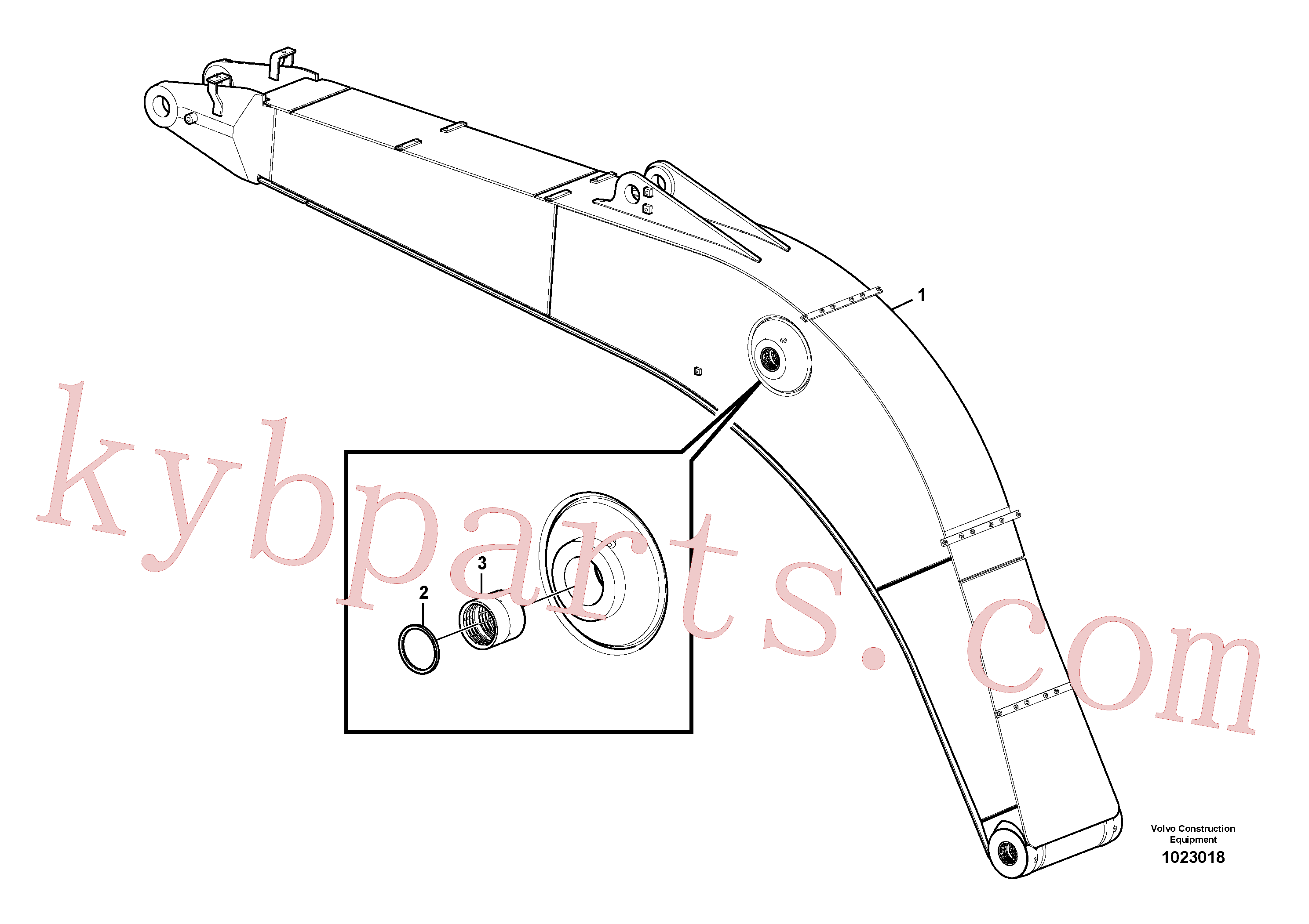 VOE14512446 for Volvo Boom and grease piping(1023018 assembly)