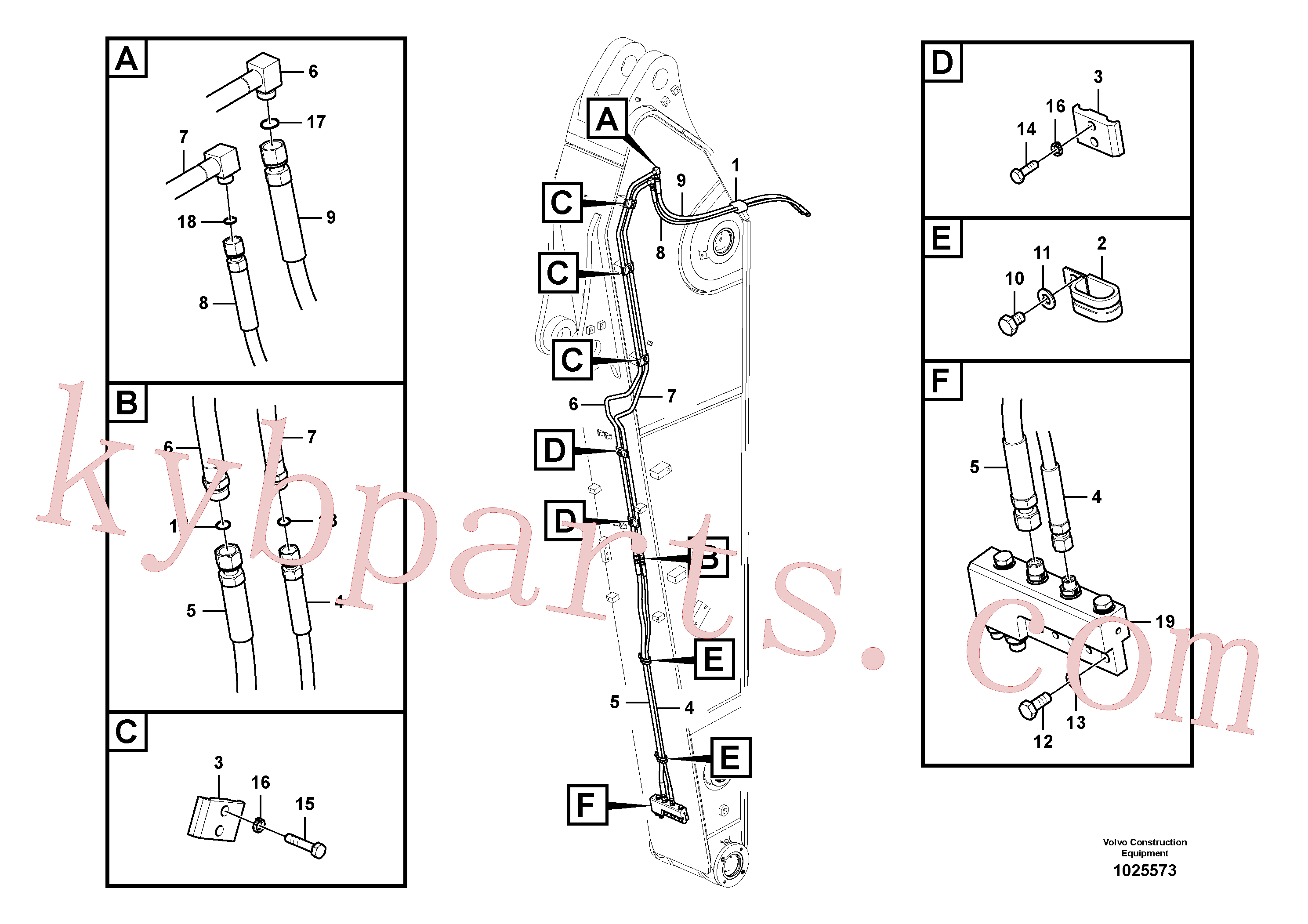 China Made VOE14555450 Pipe parts for Volvo Excavator