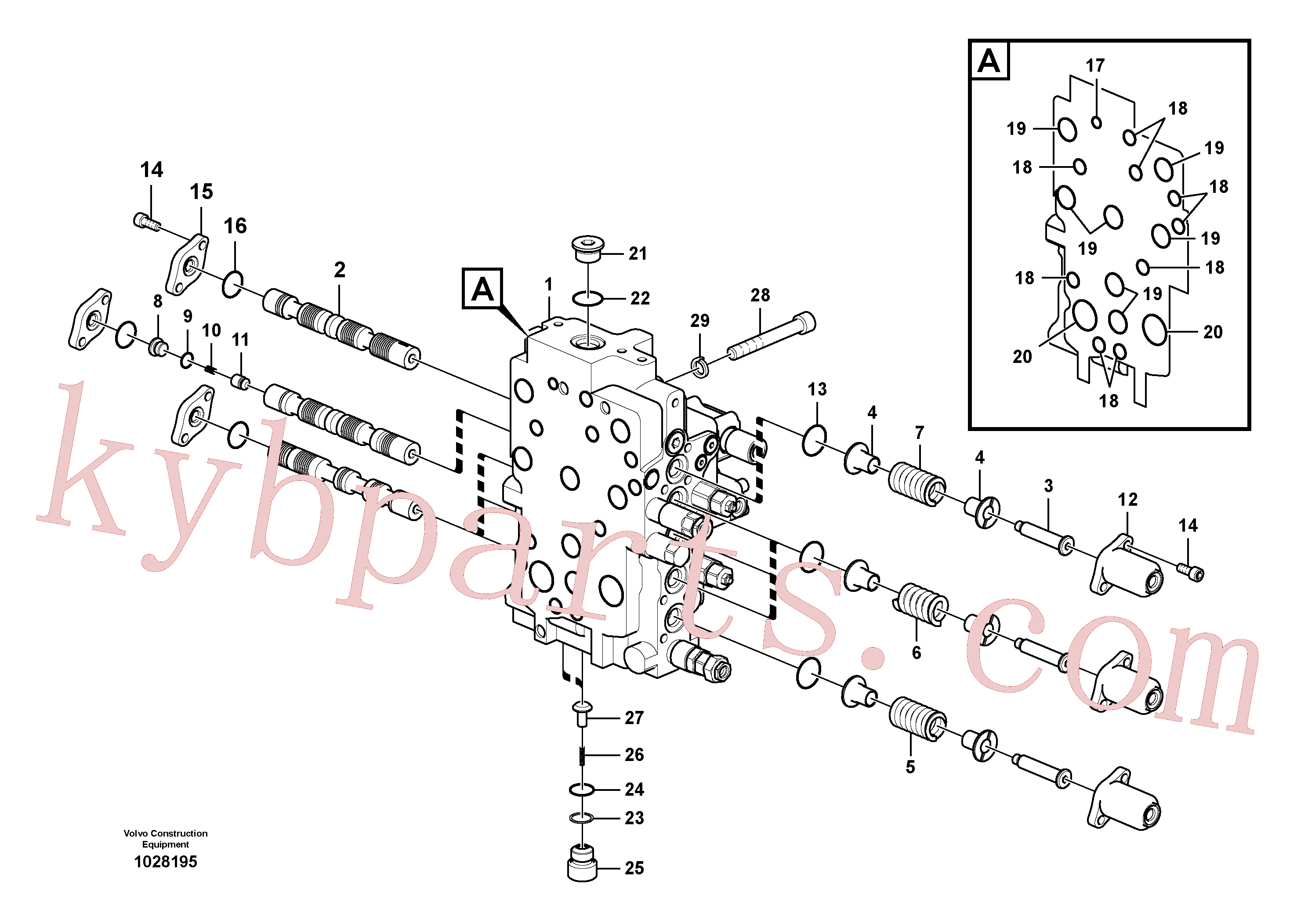 VOE14552393 for Volvo Main control valve(1028195 assembly)