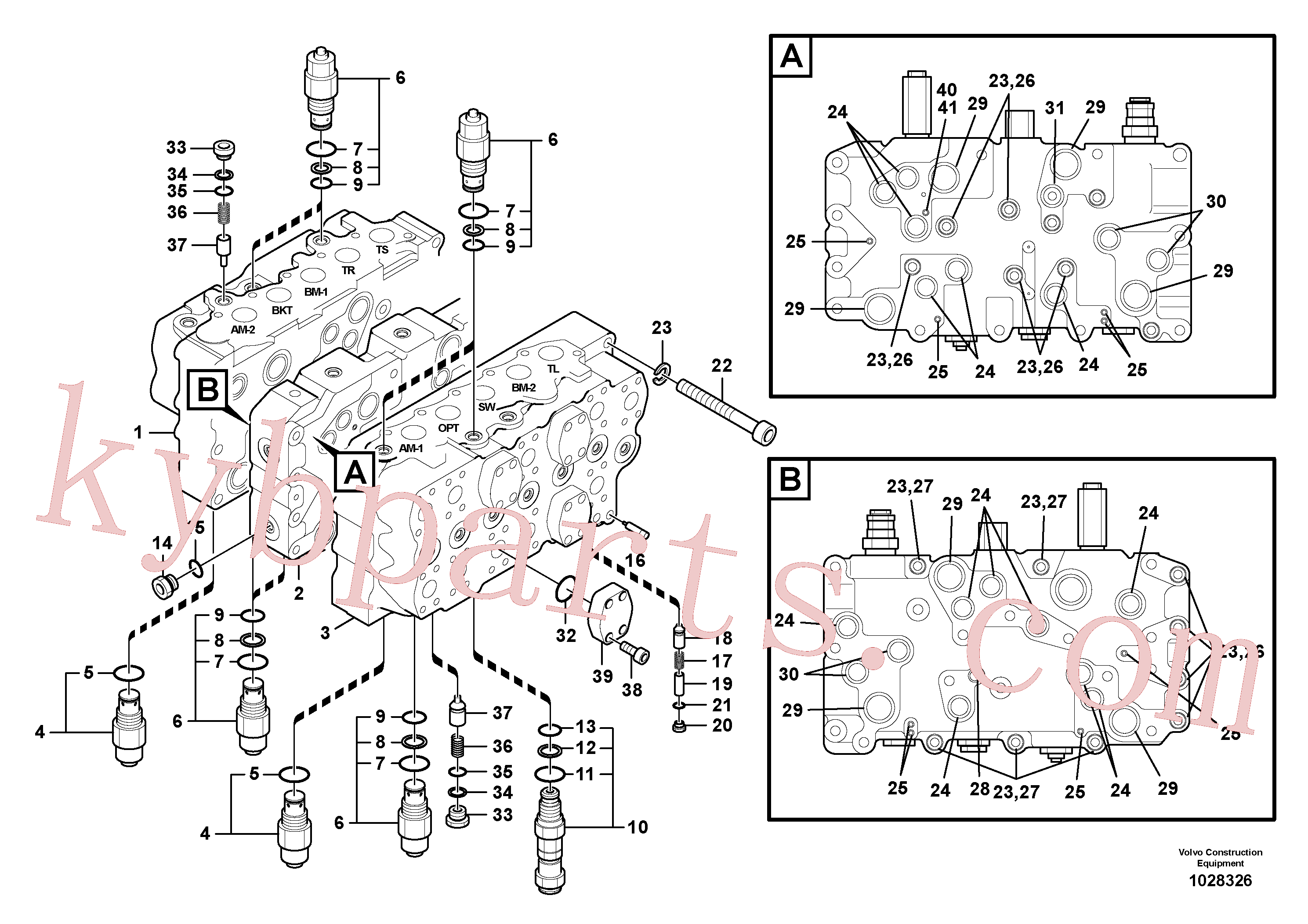 China Made VOE14535185 O-ring parts for Volvo Excavator