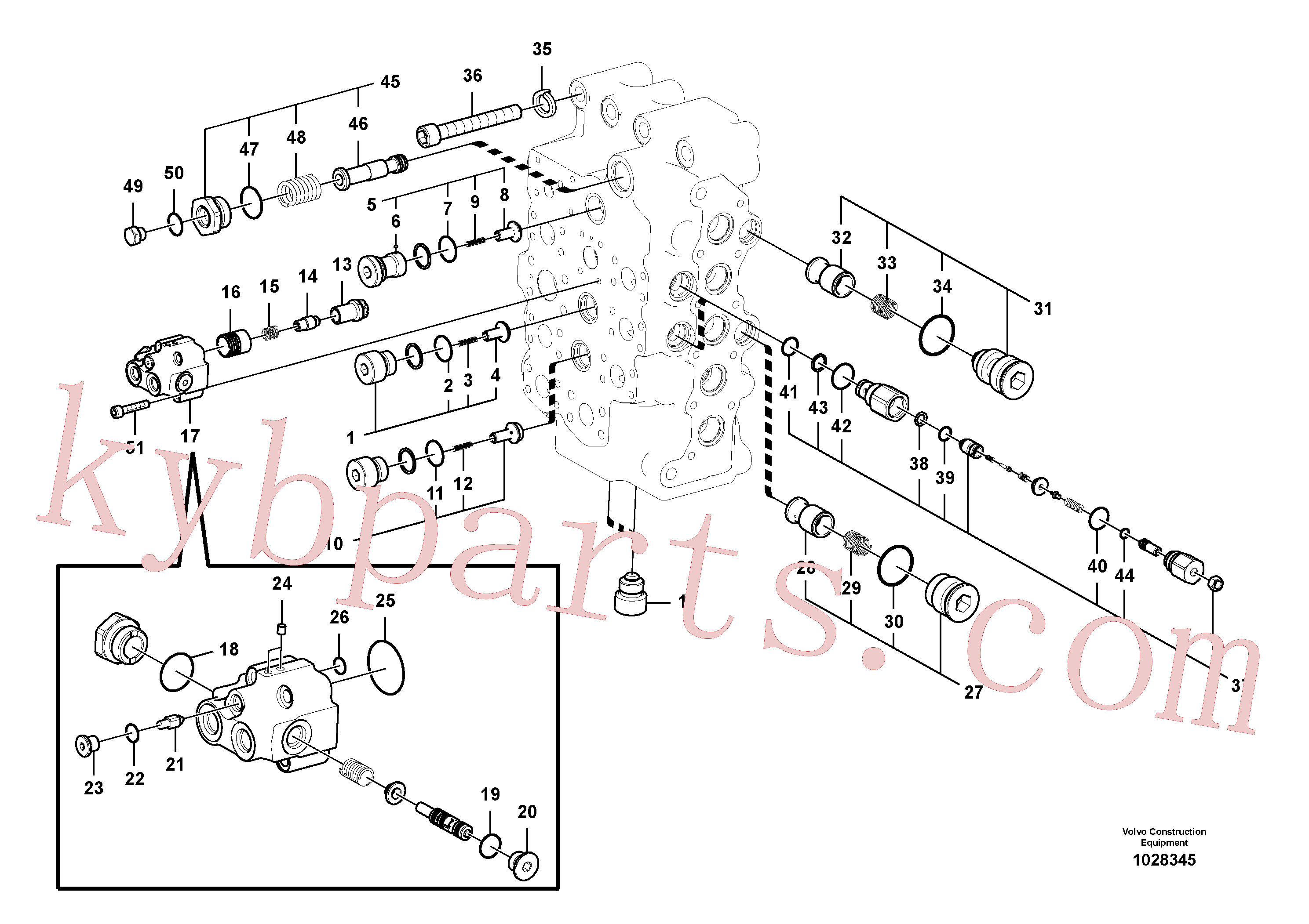 VOE14513397 for Volvo Main control valve(1028345 assembly)