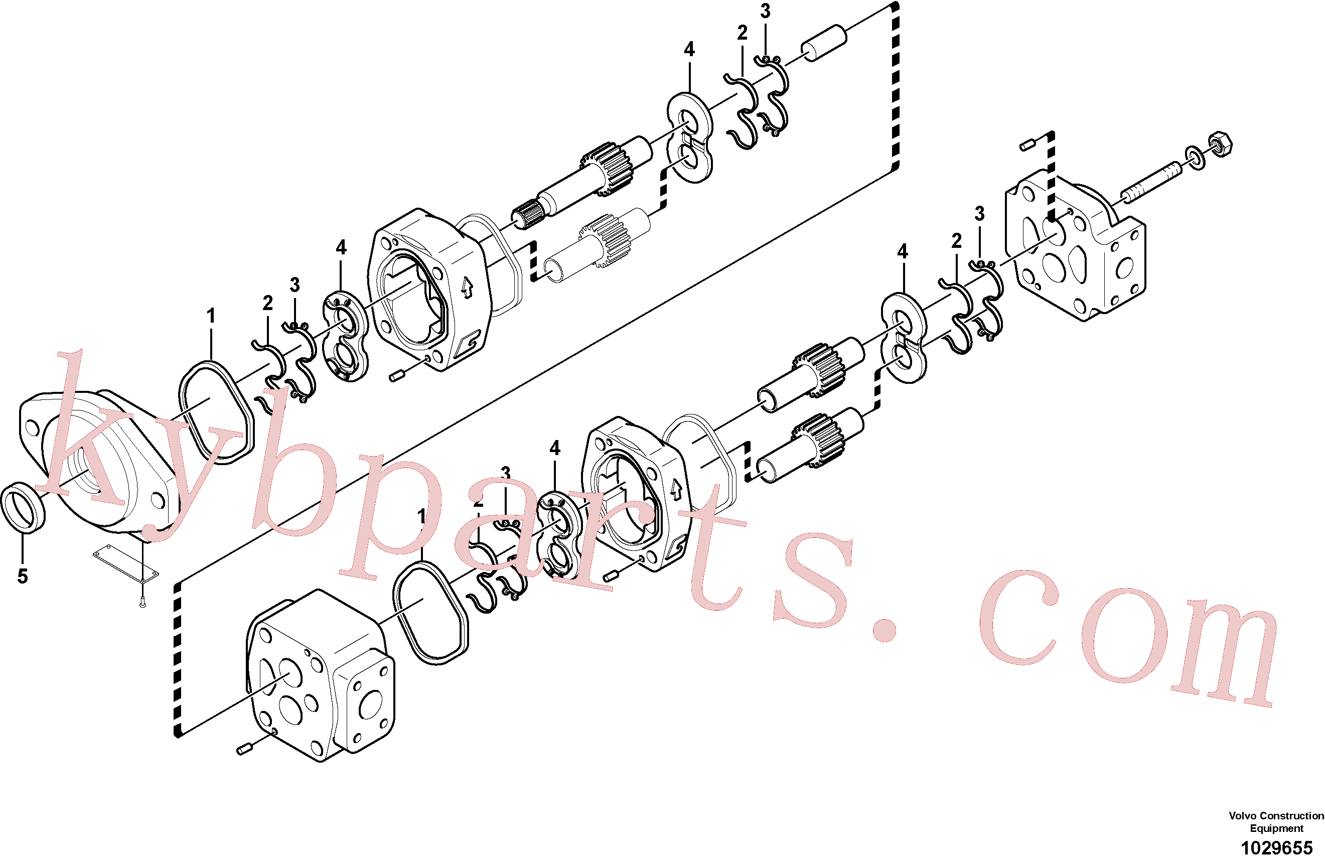 VOE14538543 for Volvo Hydraulic gear pump for quickfit and rotator(1029655 assembly)