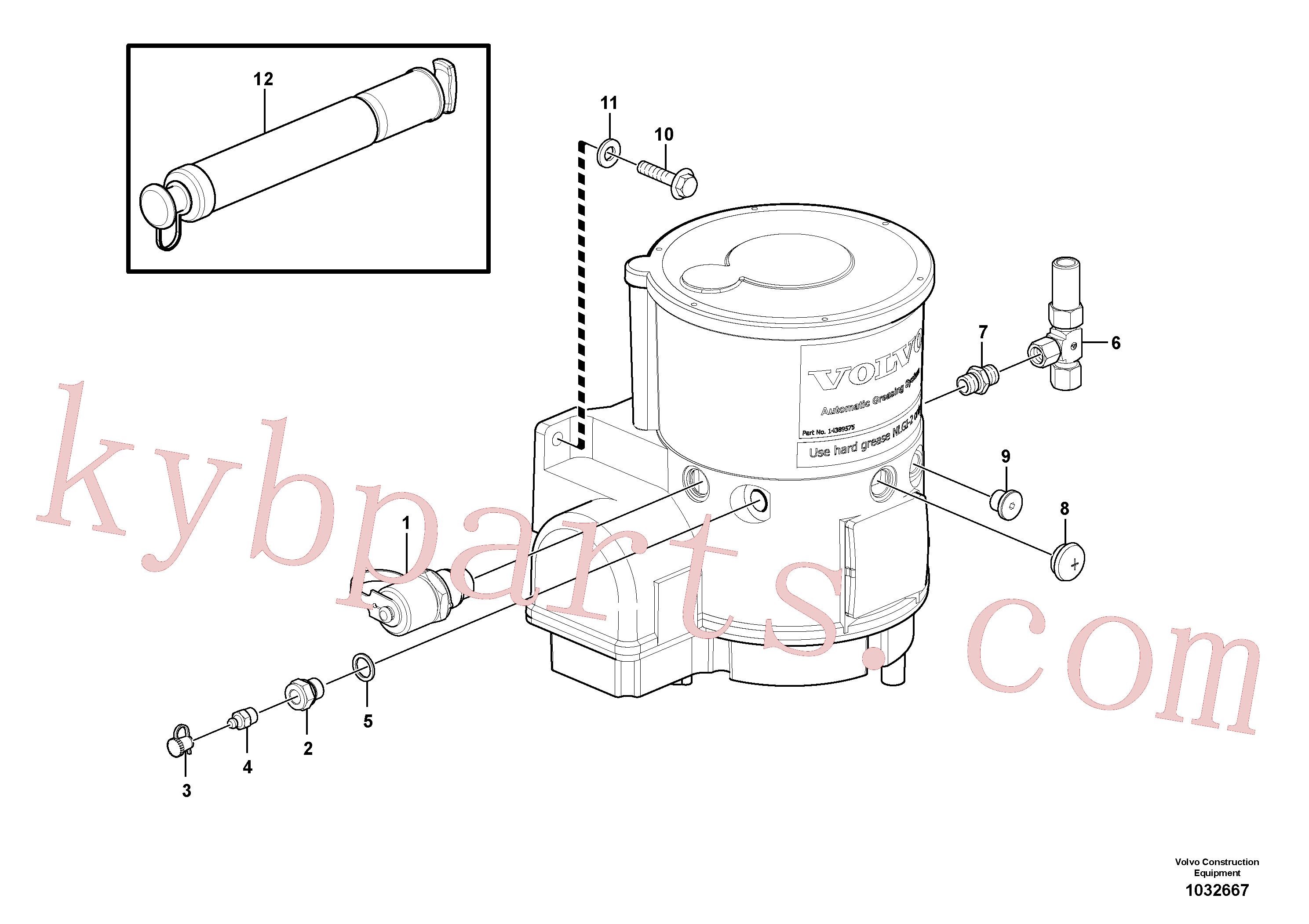 VOE14389569 for Volvo Pump with fitting parts(1032667 assembly)