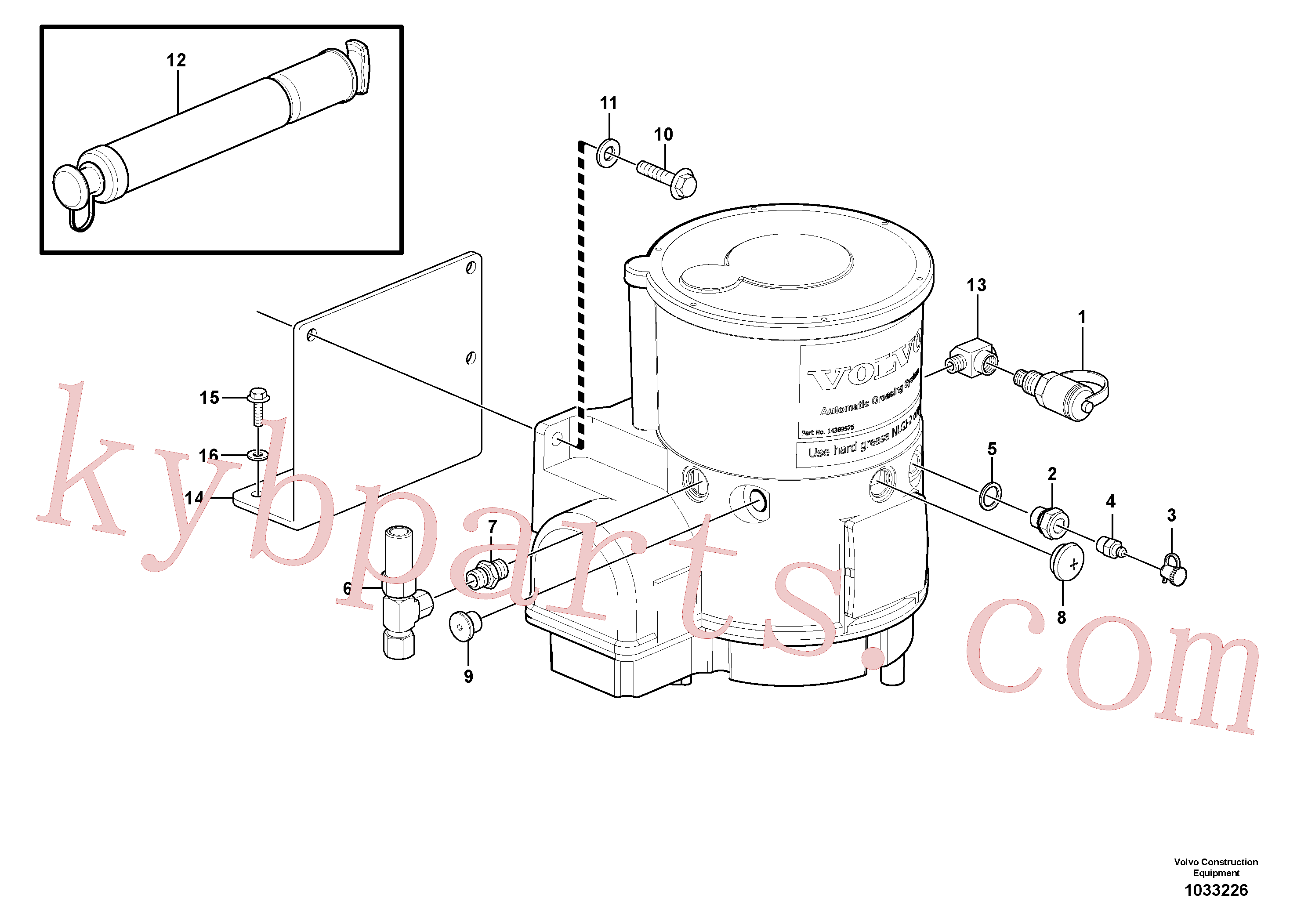 VOE14389569 Cap for Volvo Excavator spare