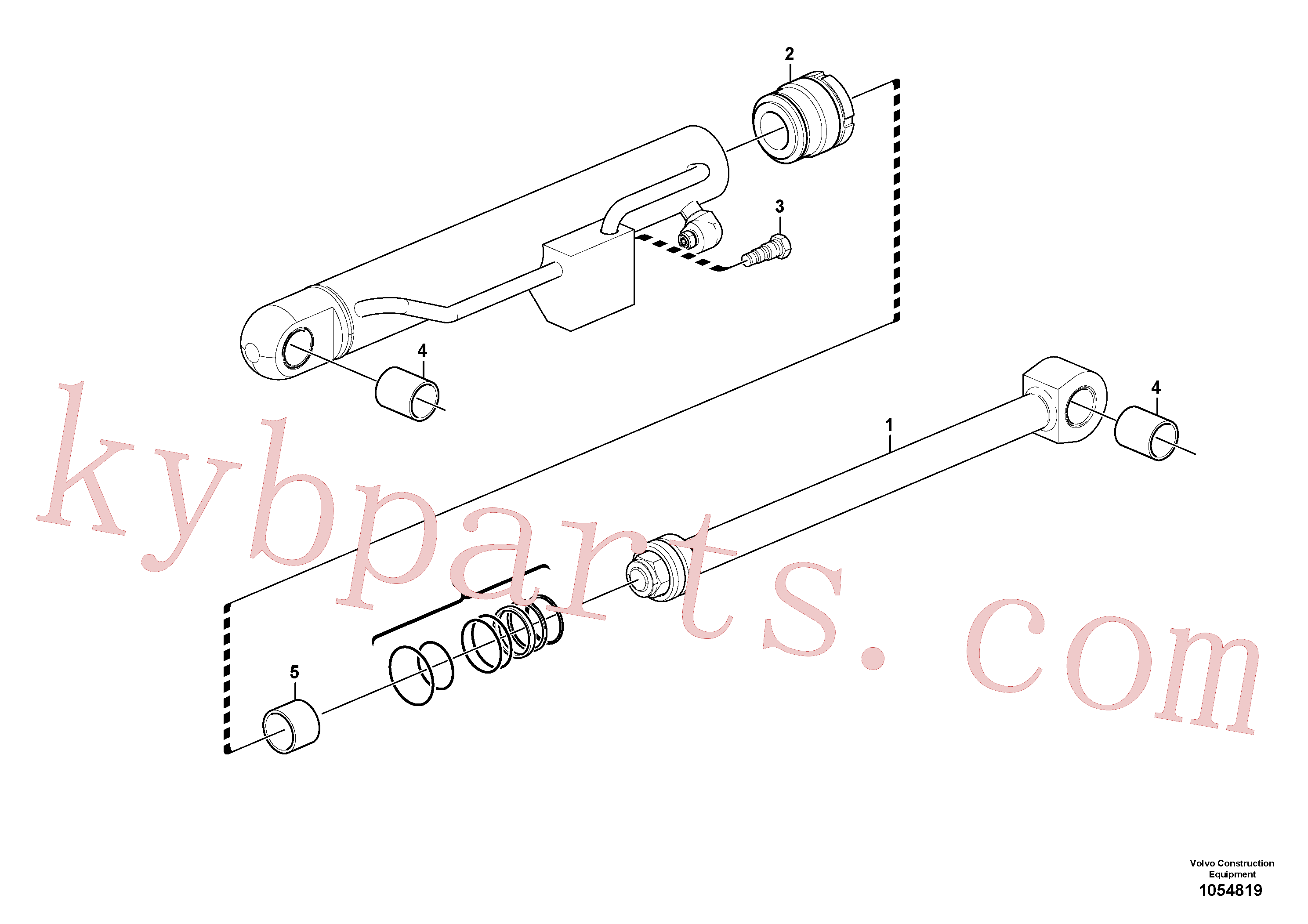 VOE15646765 for Volvo Variable track cylinder(1054819 assembly)