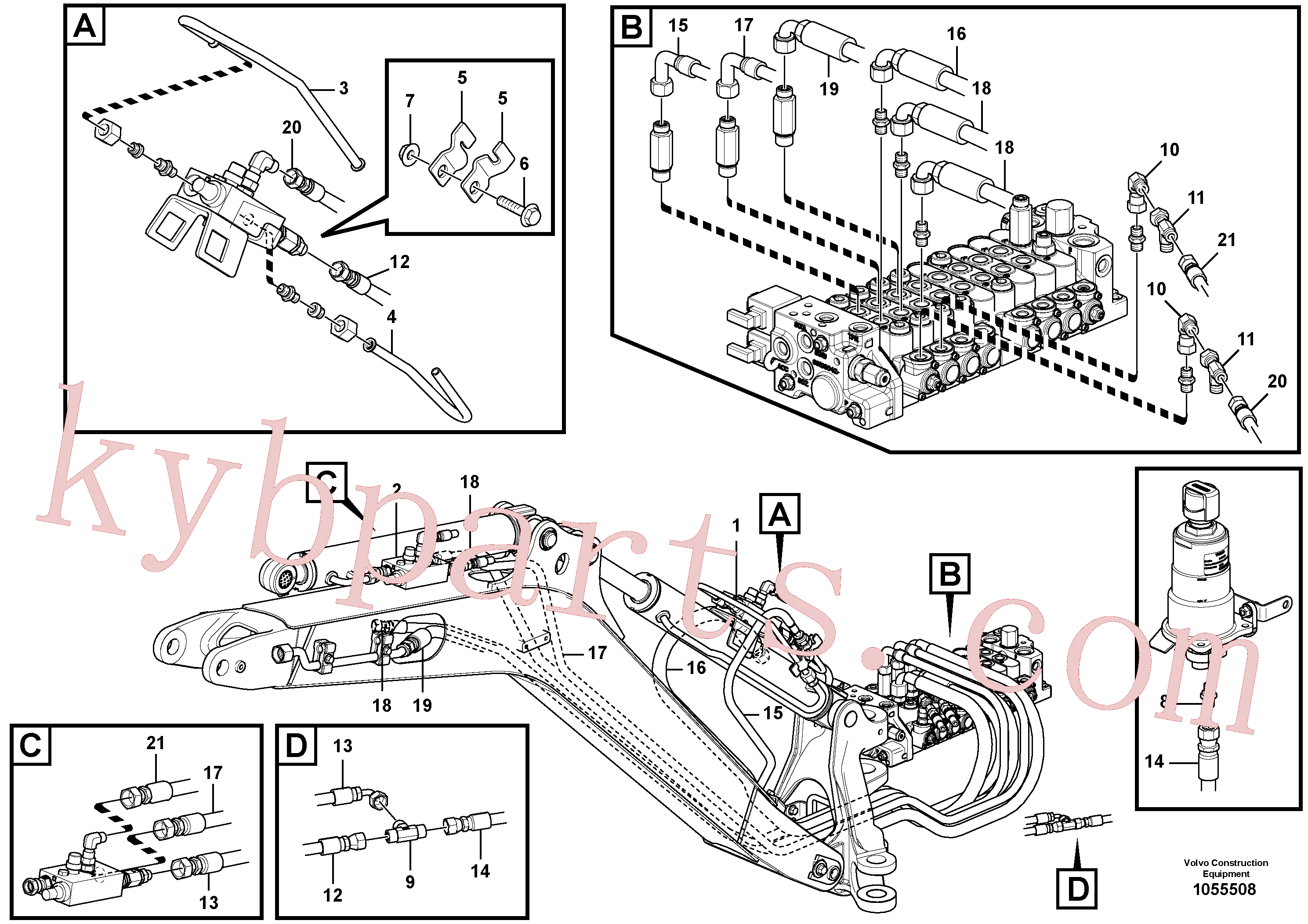 VOE15114418 for Volvo Working hydraulics, valves(1055508 assembly)