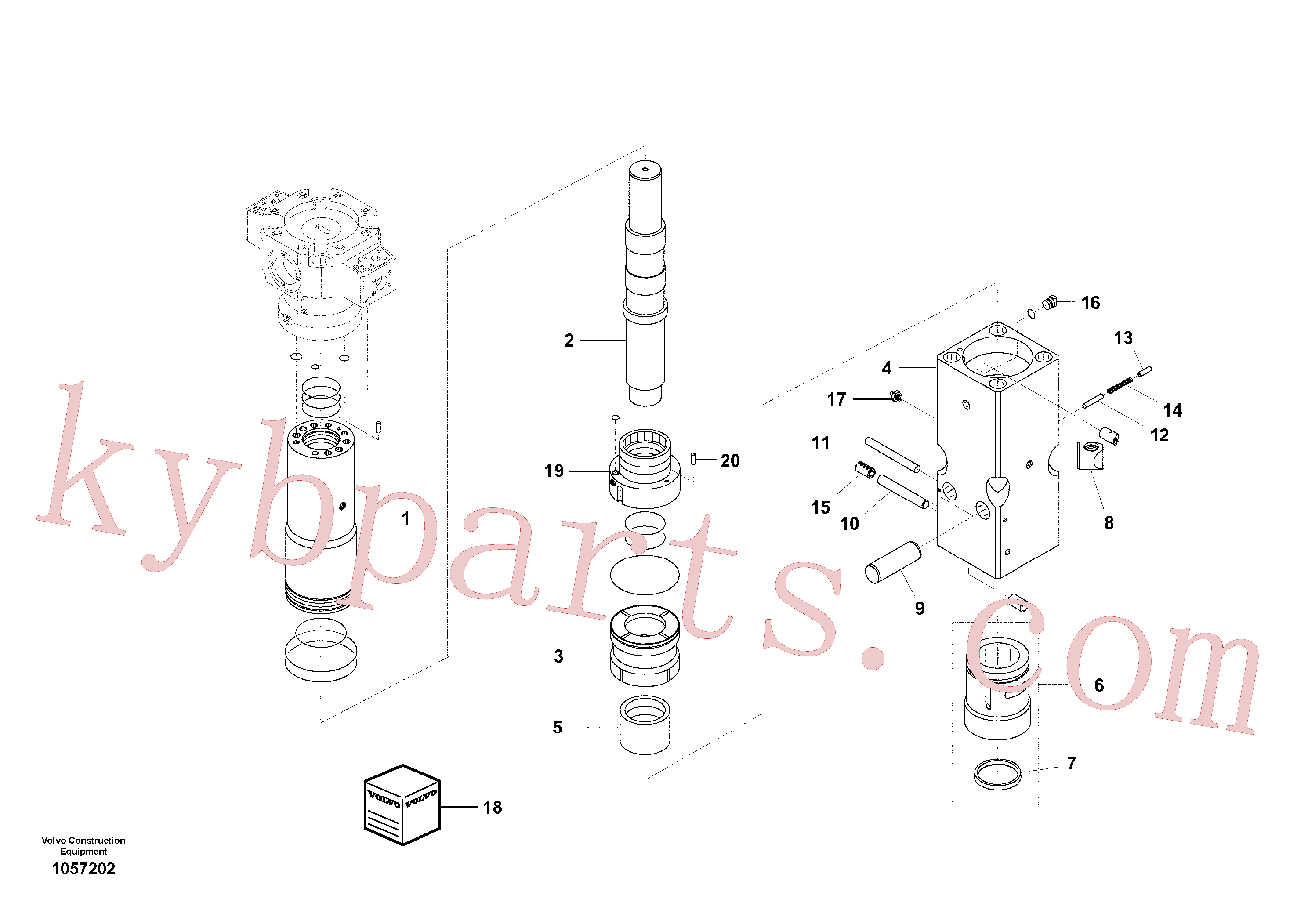 VOE14534658 for Volvo Hydraulic breaker, accumulator housing(1057202 assembly)