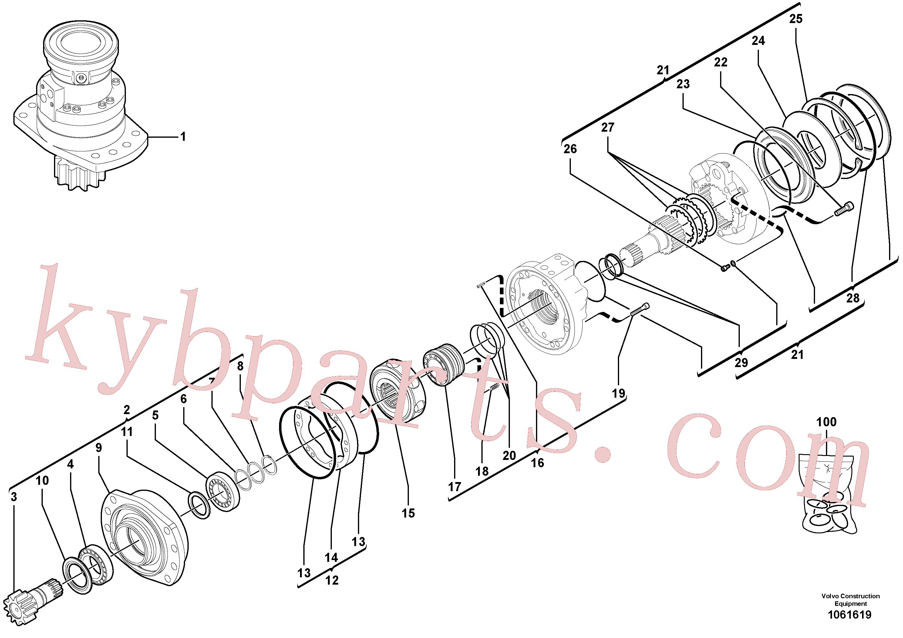 PJ7417102 Brake piston for Volvo Excavator Parts