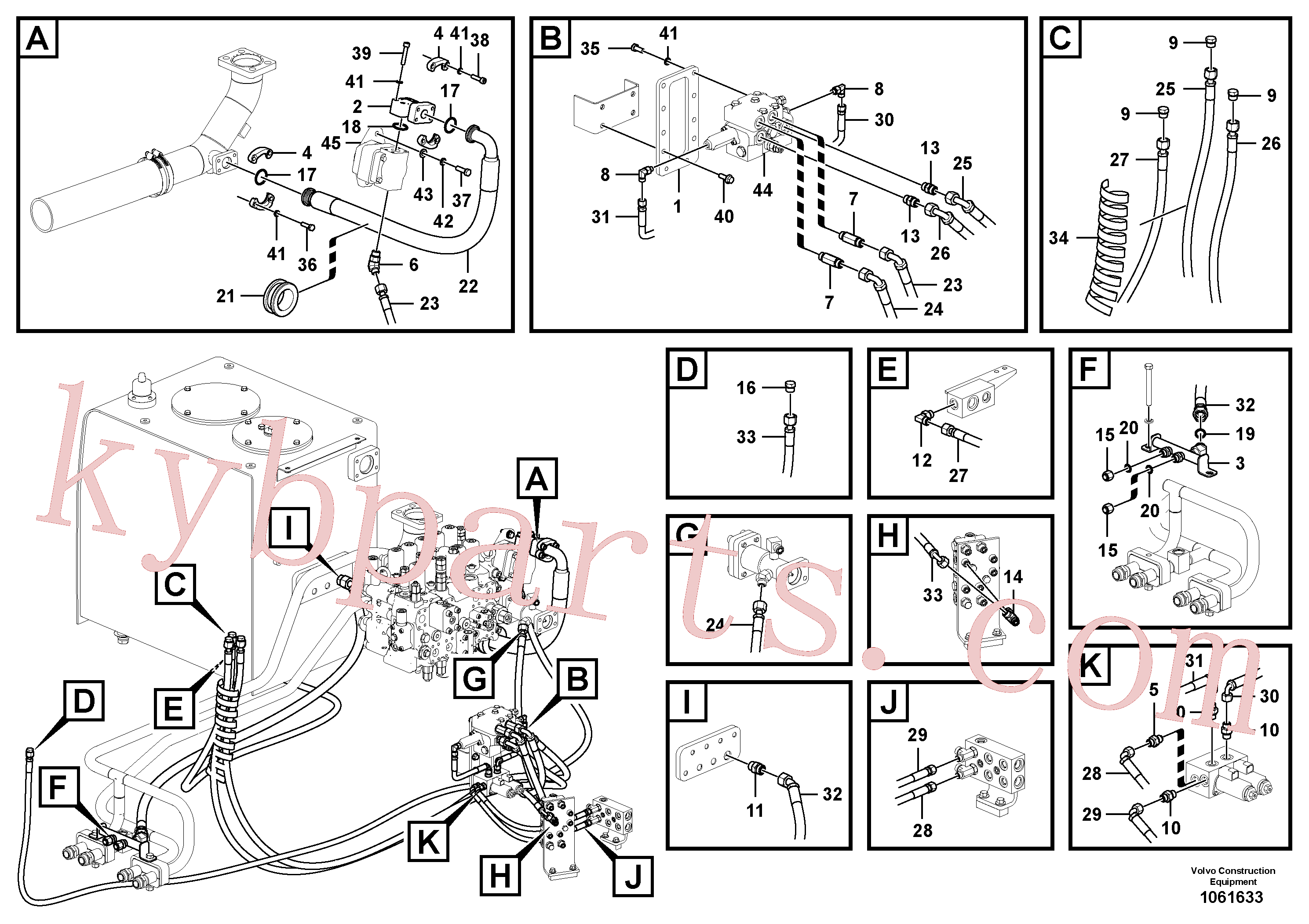 VOE15135775 for Volvo Hydraulic system, oil cooling system(1061633 assembly)