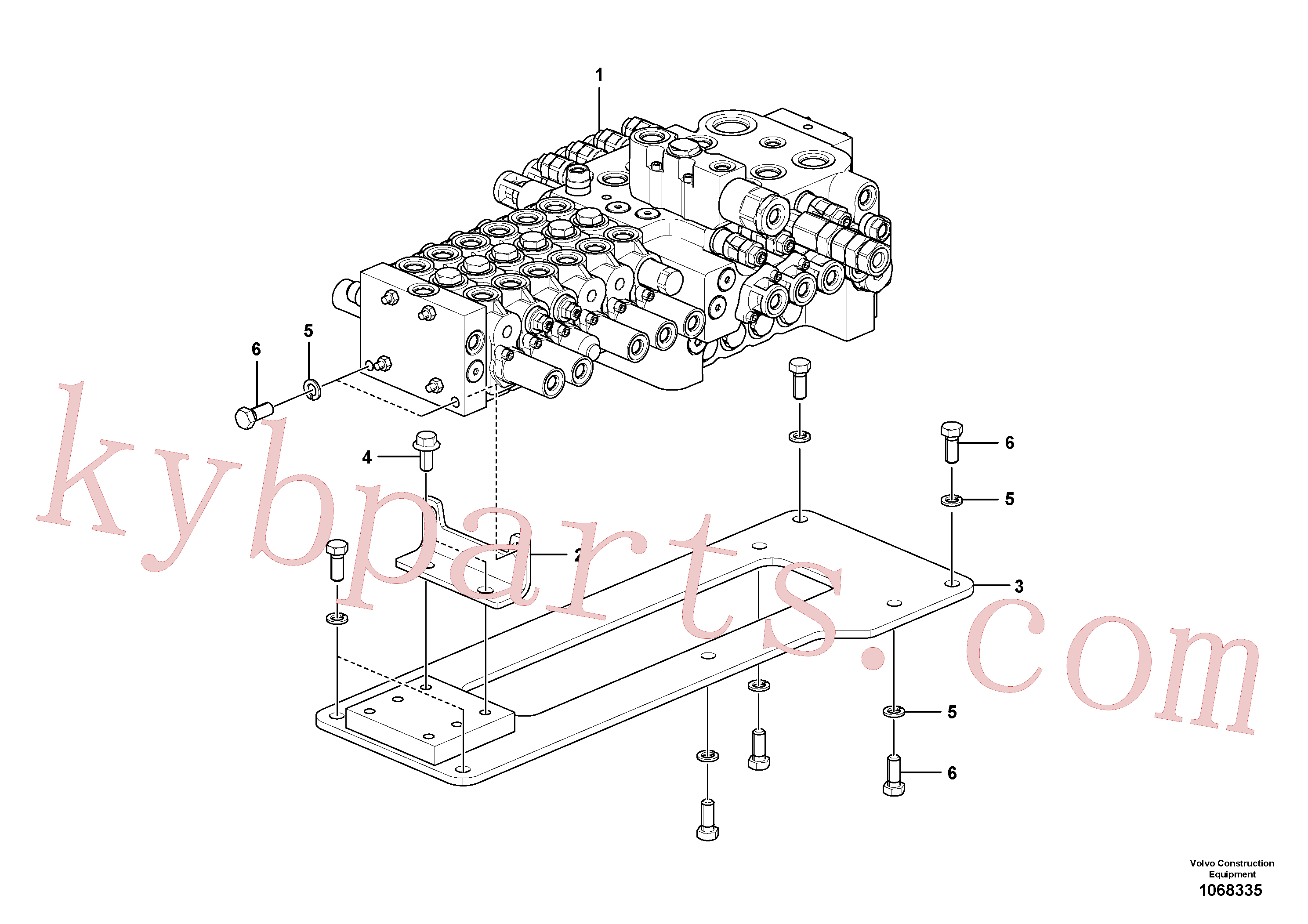 VOE14723836 for Volvo Control valve with fitting parts.(1068335 assembly)