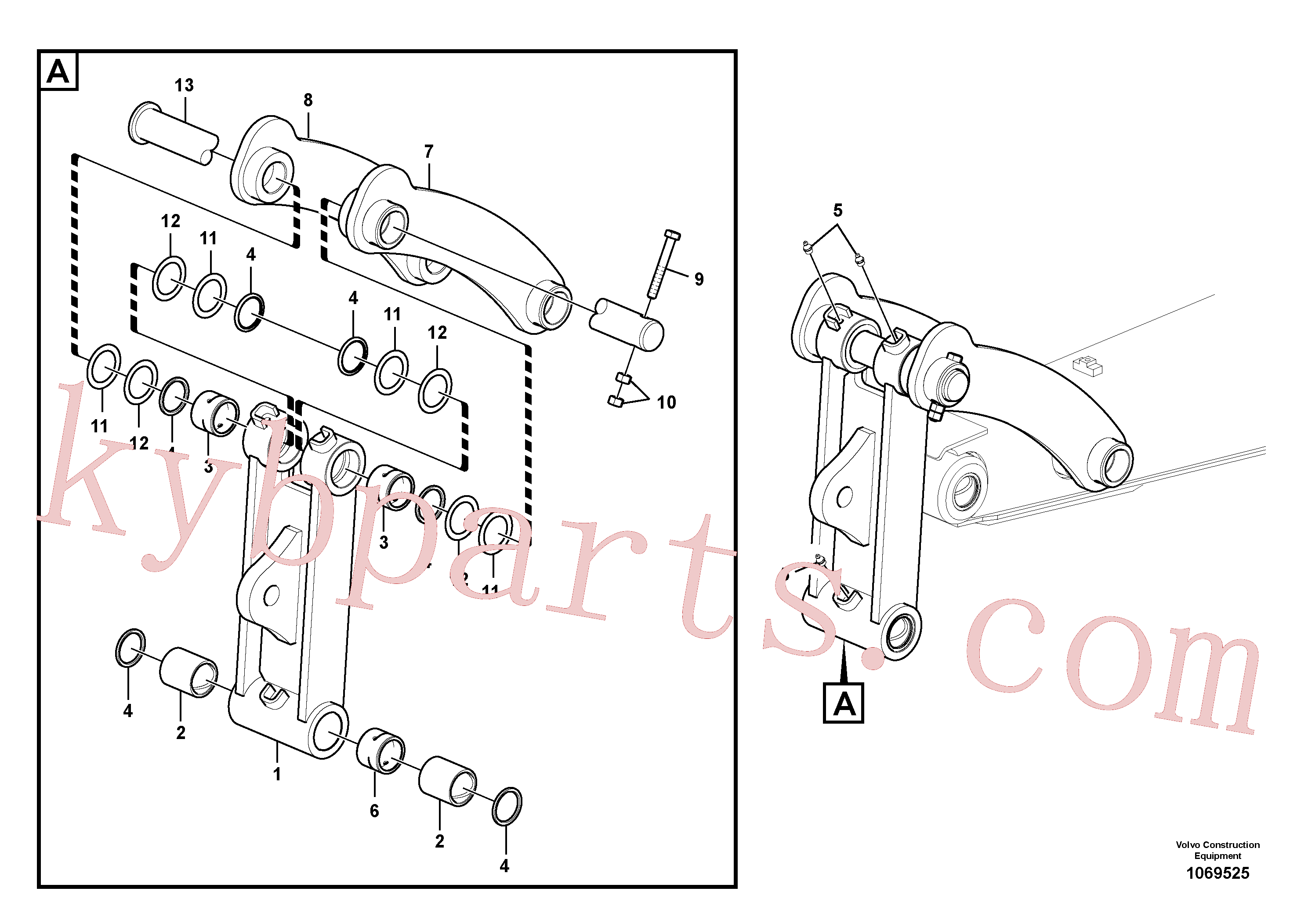 VOE14571839 for Volvo Links to connecting rod(1069525 assembly)