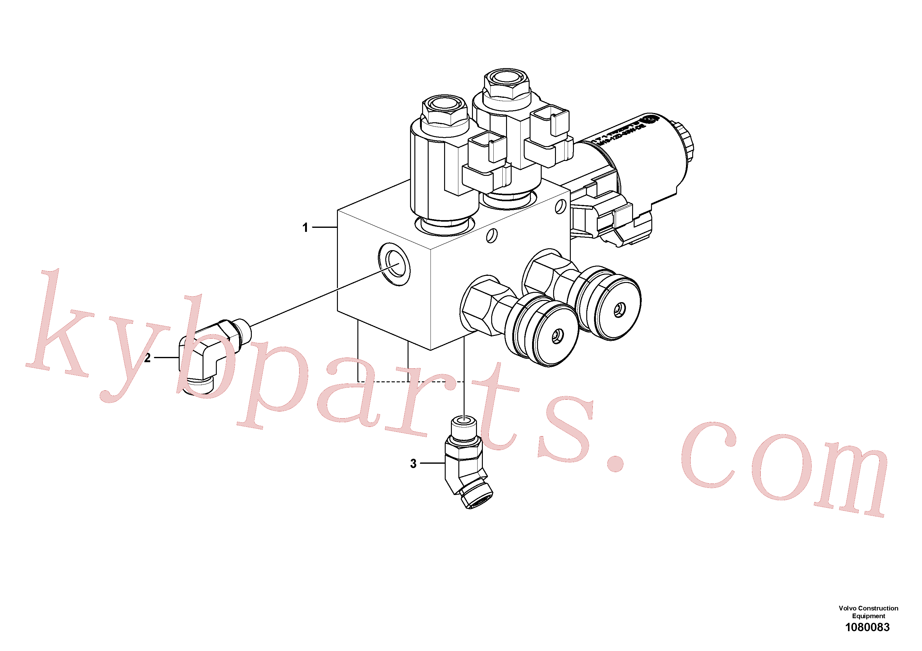 VOE937523 for Volvo Working hydraulic, slope and rotator on upper frame, Levelling blade valve(1080083 assembly)