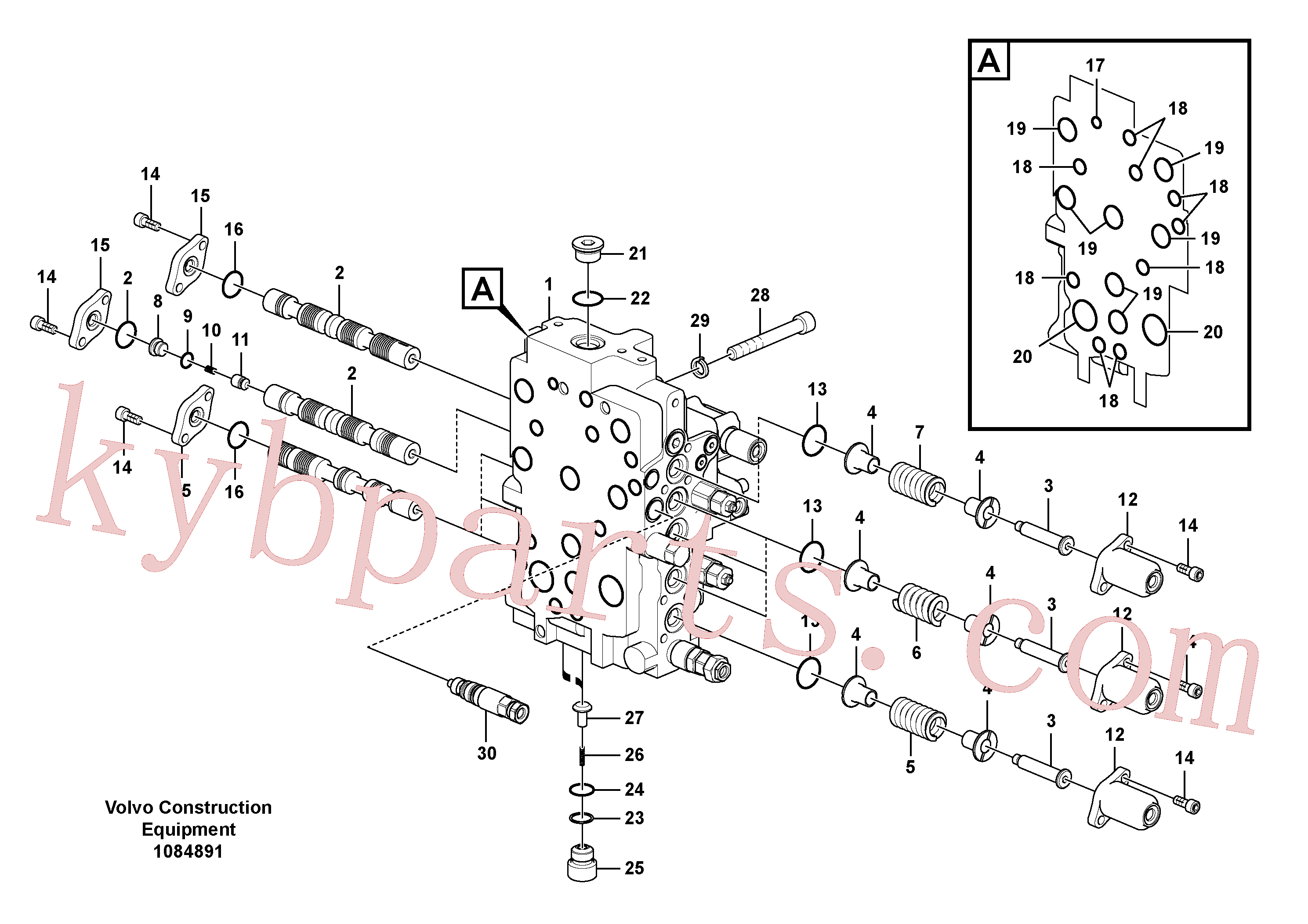 VOE14567870 for Volvo Main control valve(1084891 assembly)