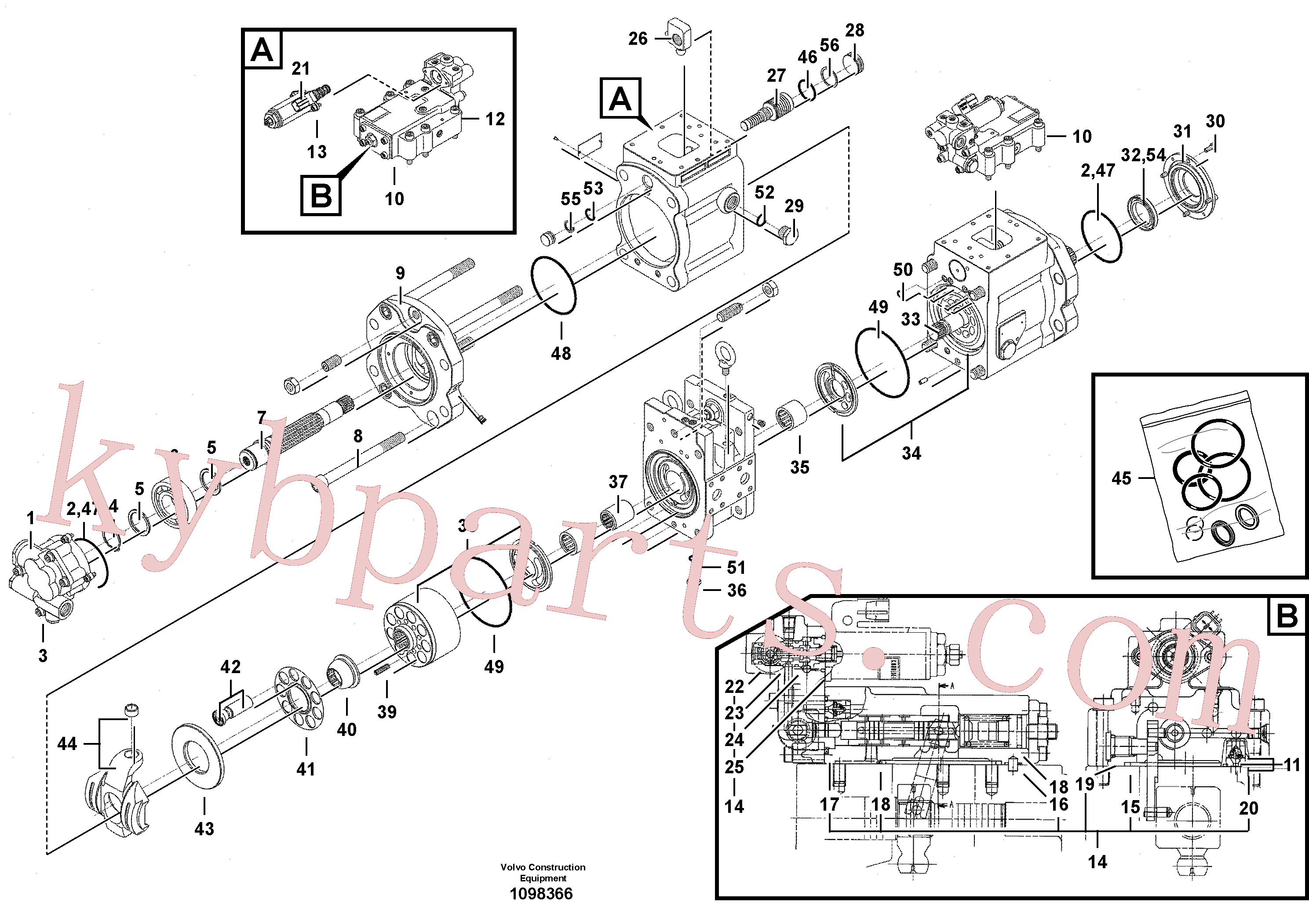 VOE14701586 for Volvo Pump installation(1098366 assembly)