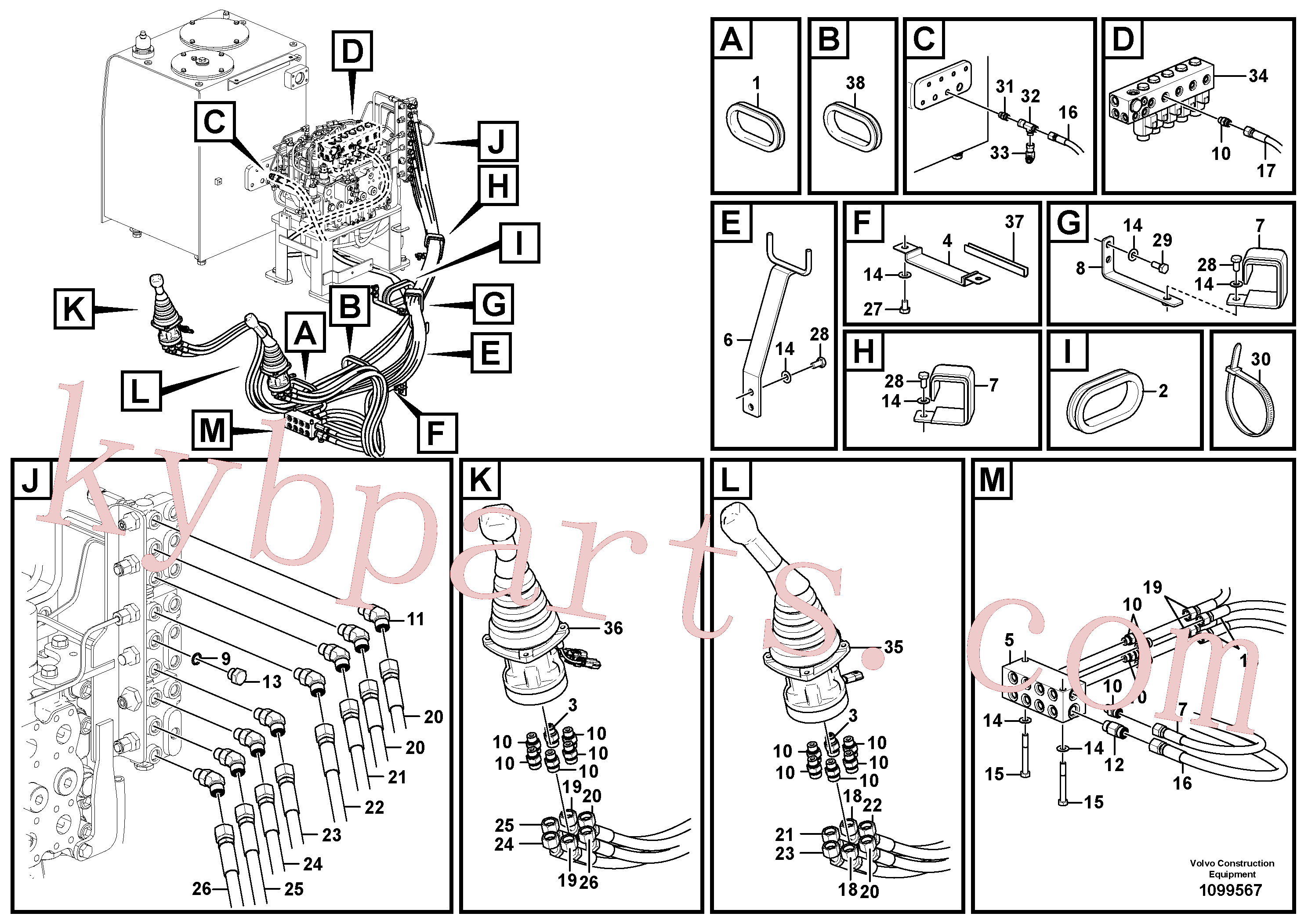 VOE15187360 for Volvo Servo system, remote control valve(1099567 assembly)