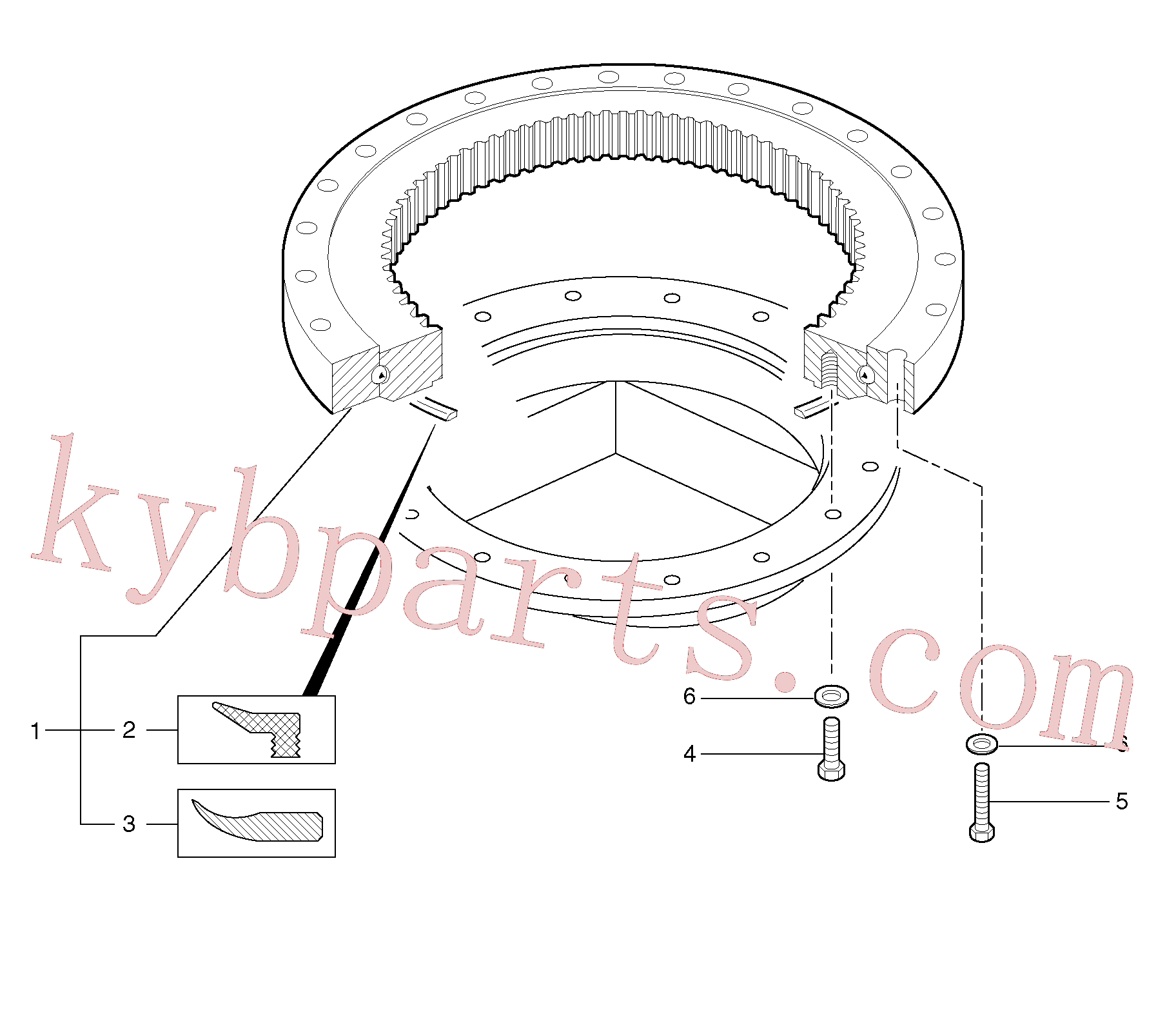 VOE14530856 for Volvo Slewing ring(4922X1 assembly)