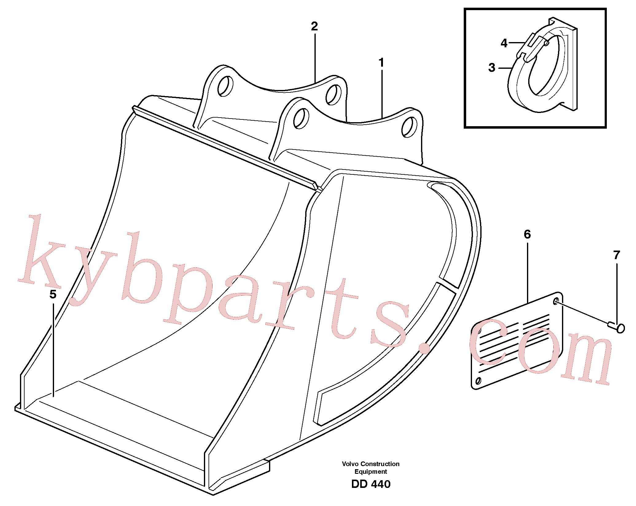 VOE14212317 for Volvo Buckets, direct fitting(DD440 assembly)