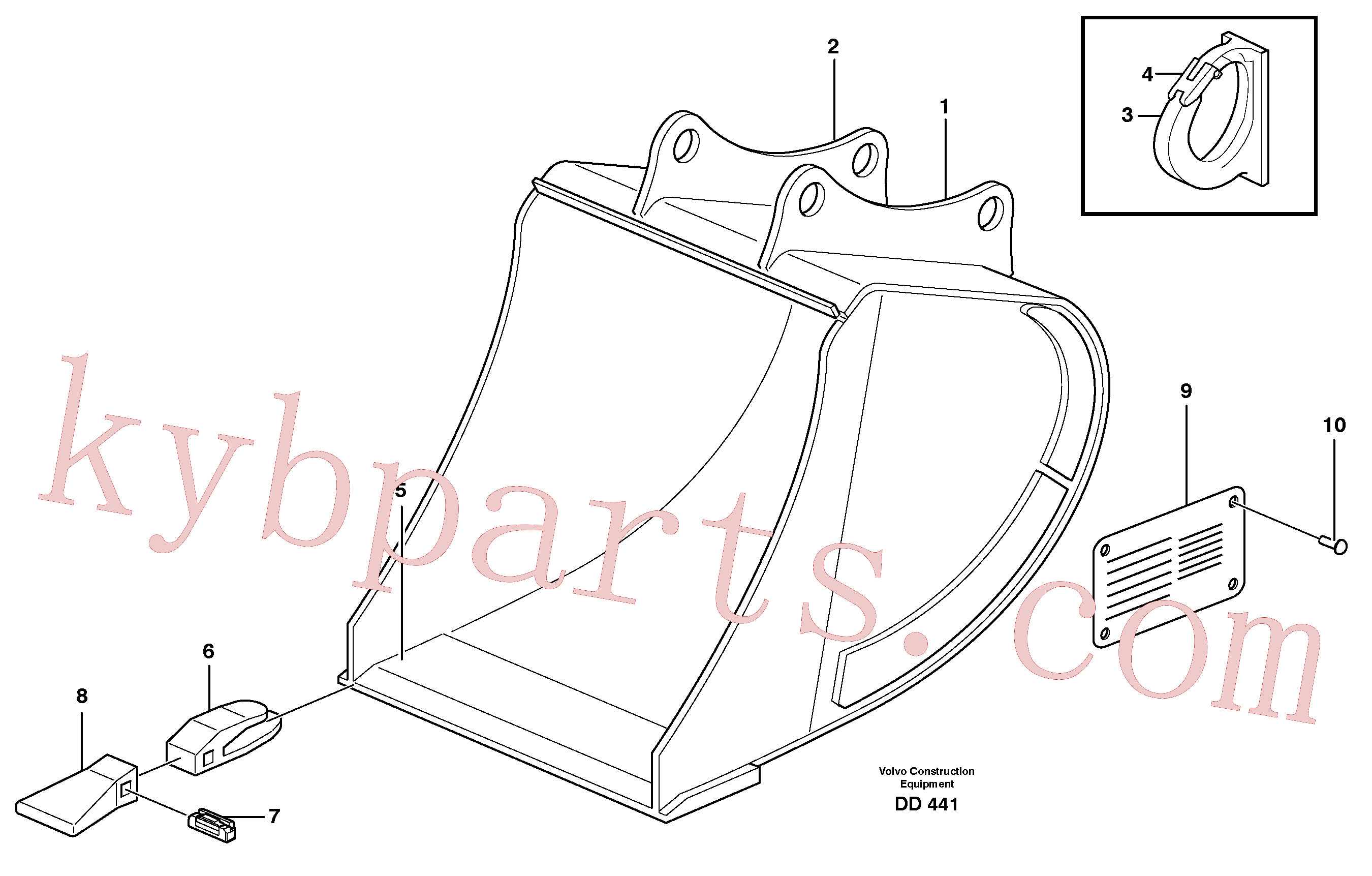 VOE14212317 for Volvo Buckets, direct fitting,combi Parts(DD441 assembly)