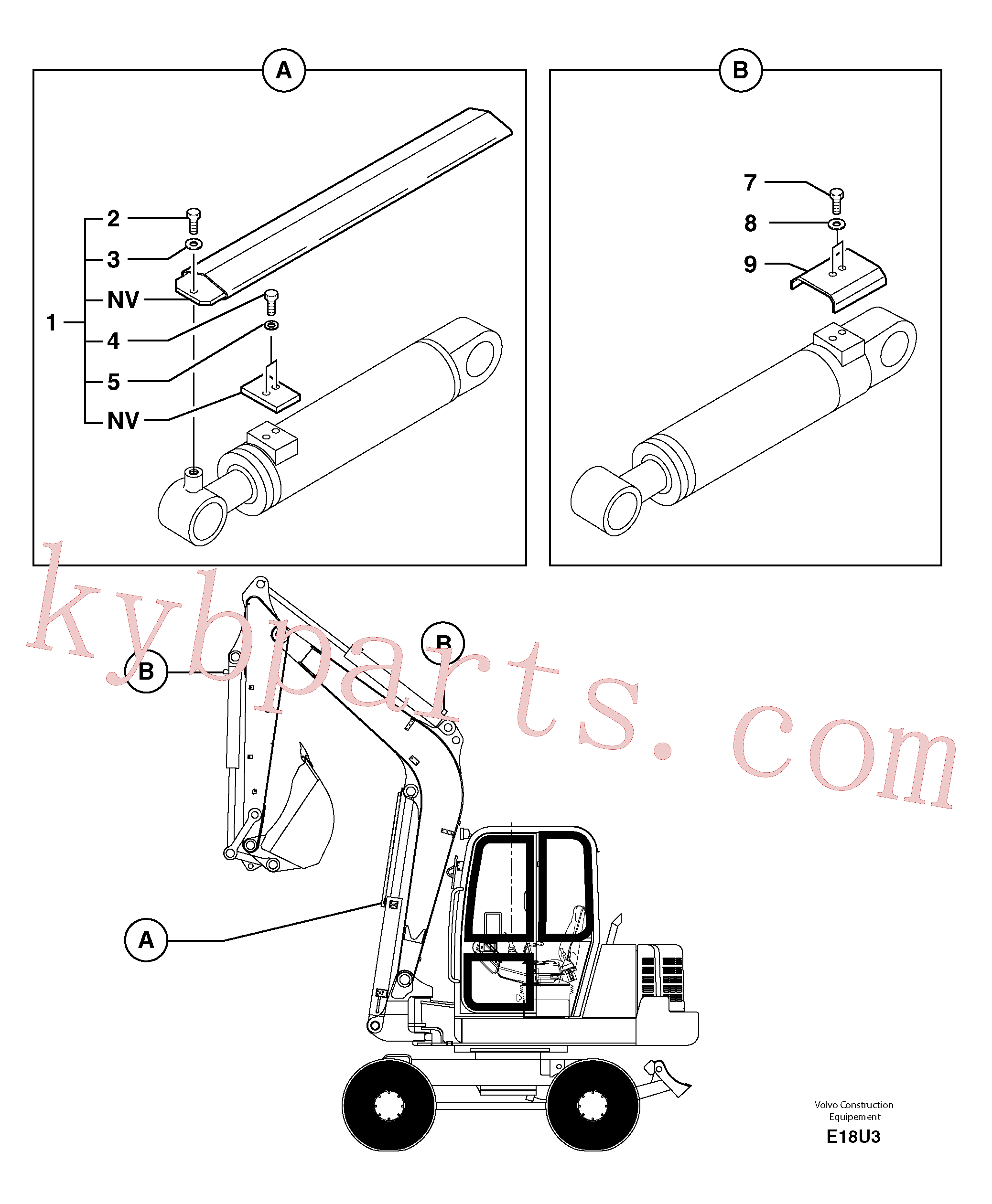 PJ6820094 for Volvo Cylinder rod protection(E18U3 assembly)