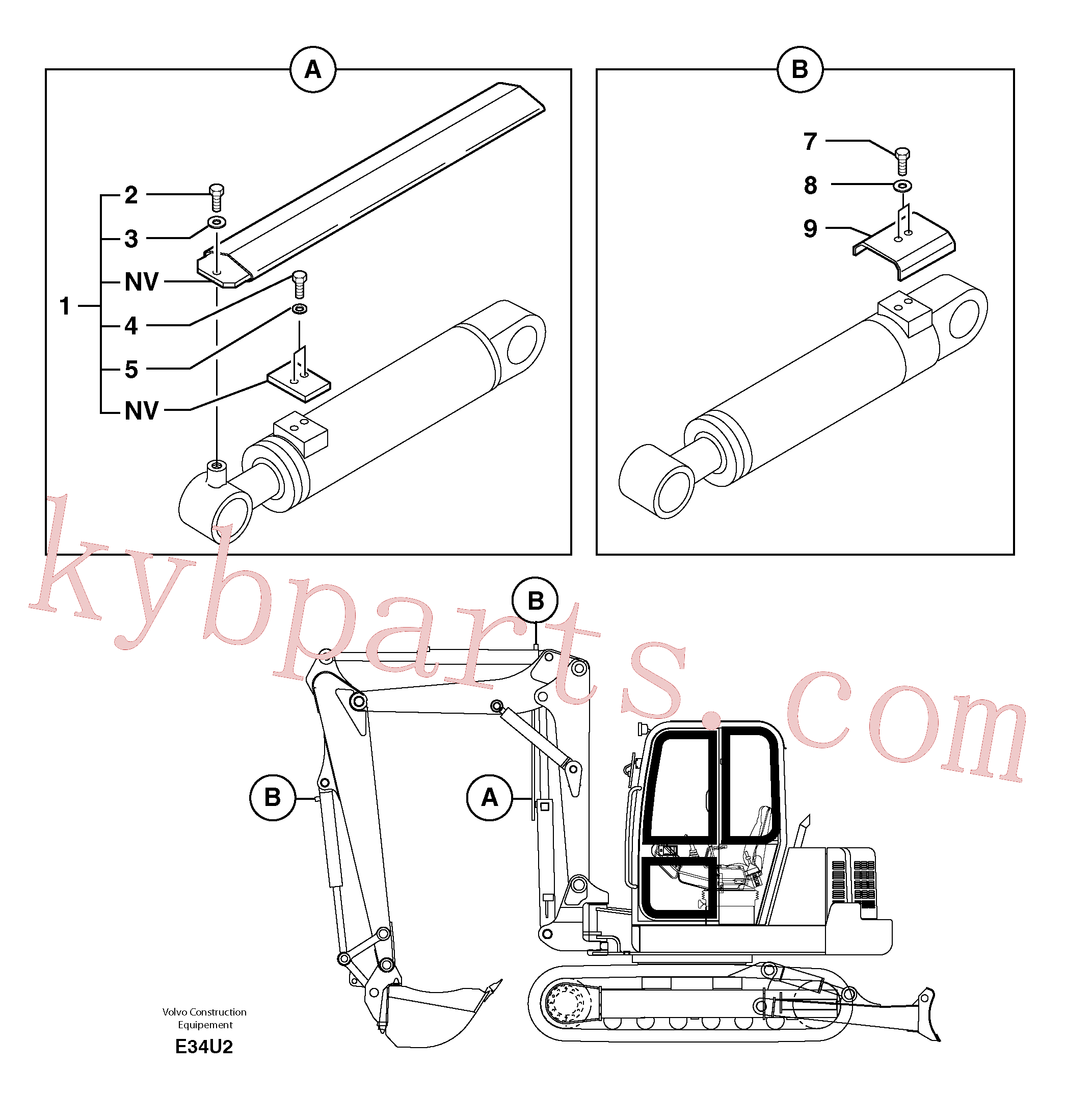 PJ6820094 for Volvo Cylinder rod protection(E34U2 assembly)