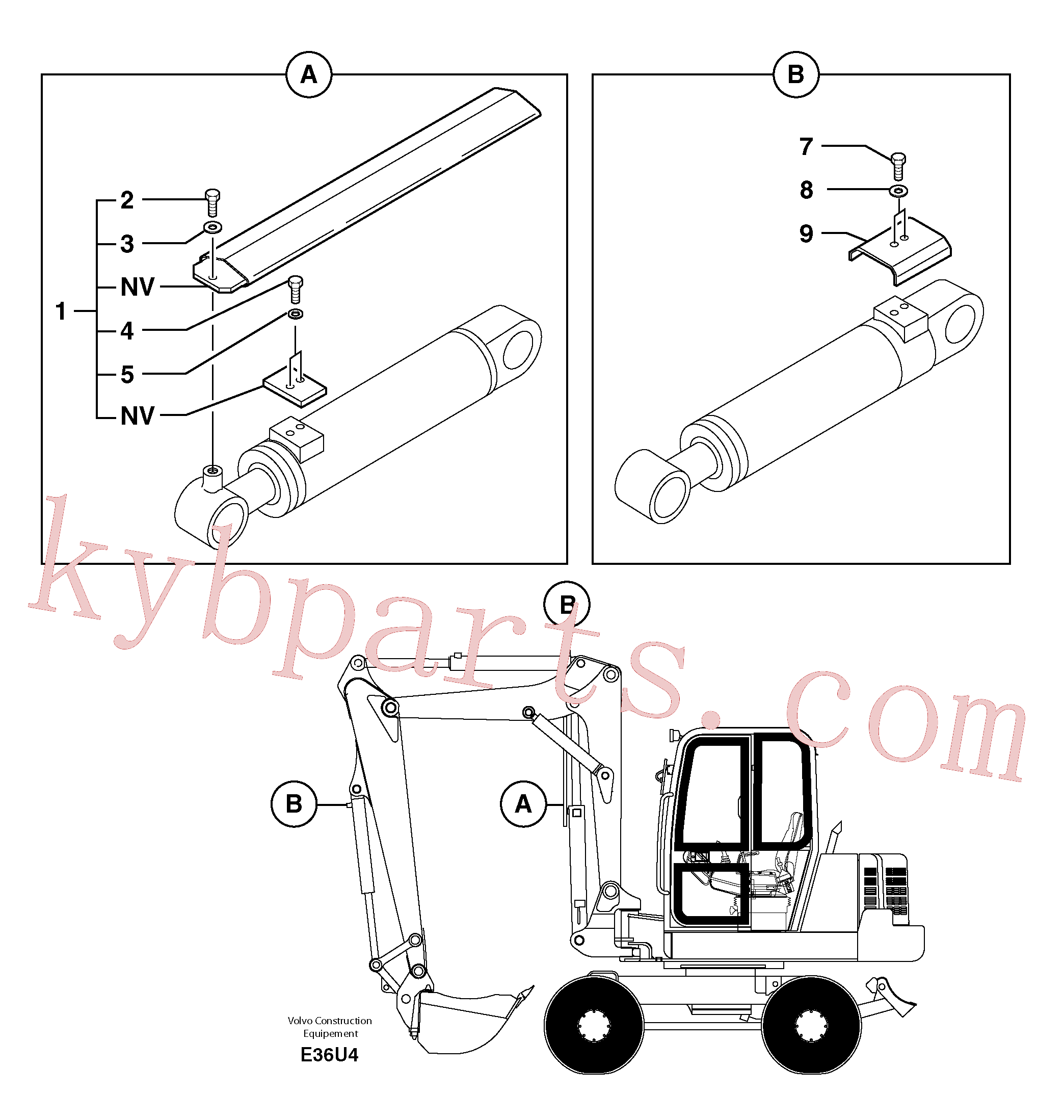 PJ6820094 Cylinder rod protec. for Volvo Excavator Parts