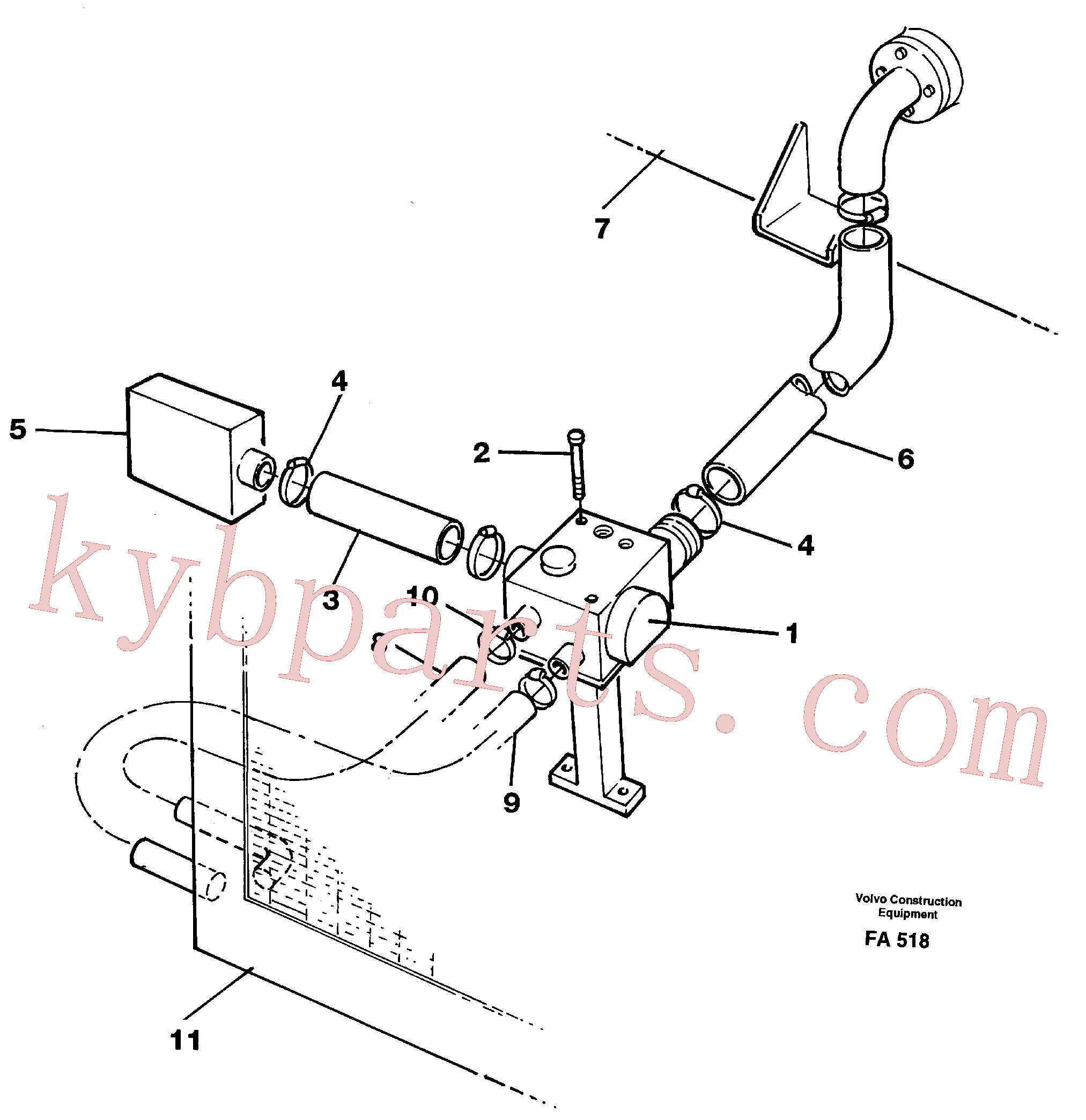 VOE14261829 for Volvo Hydraulic system, oil cooler(FA518 assembly)