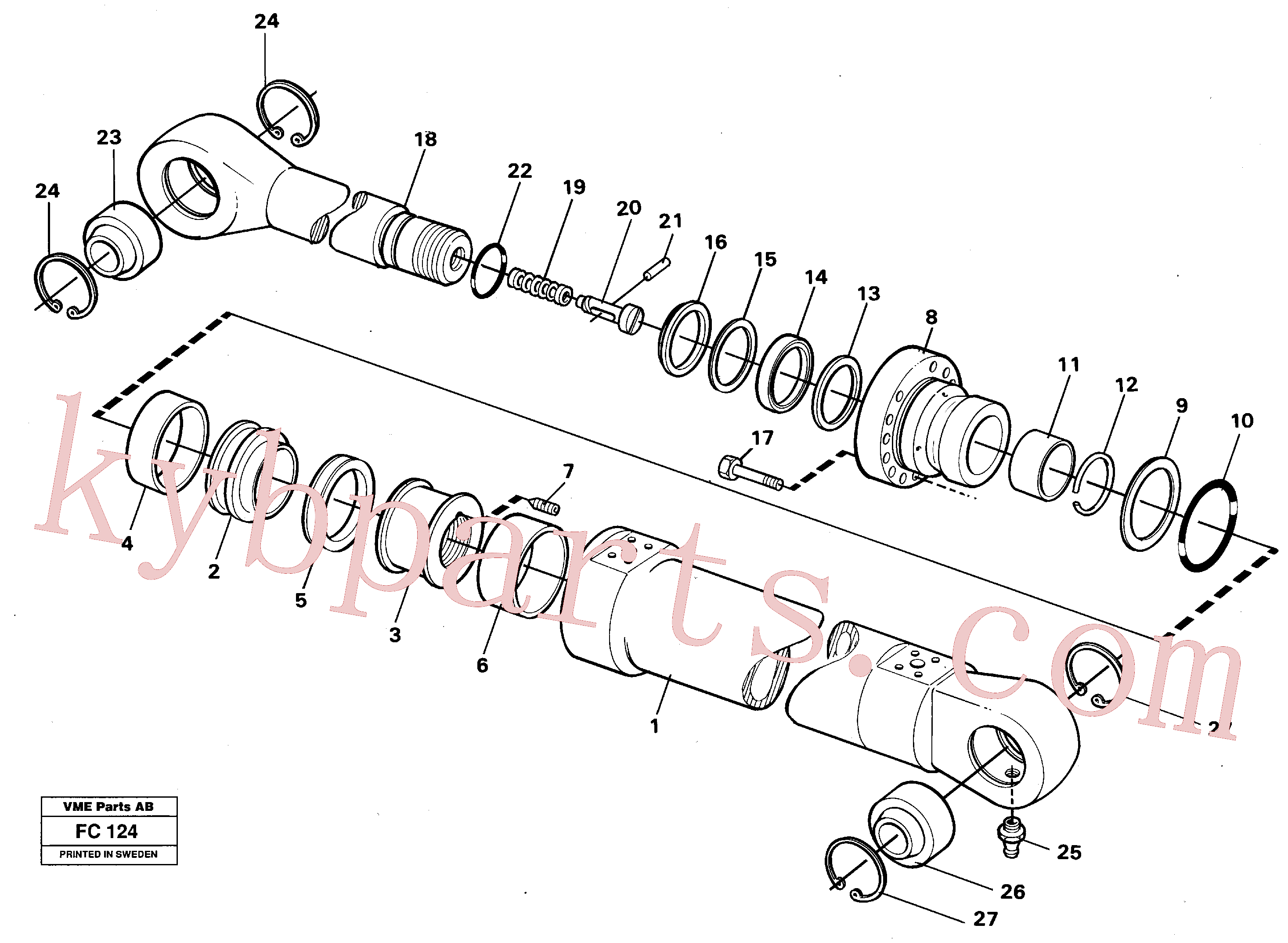 VOE14250506 for Volvo Bucket cylinder(FC124 assembly)