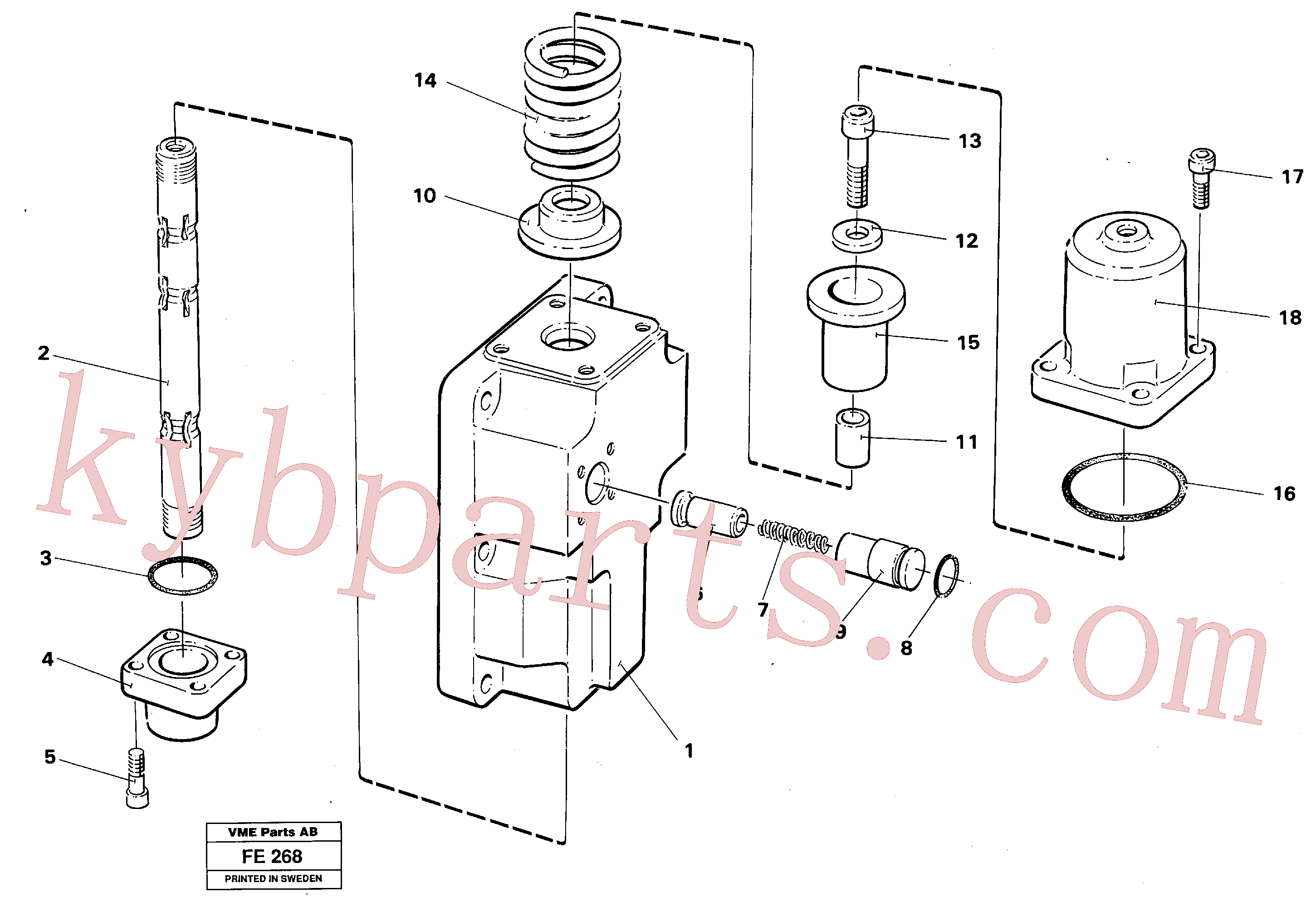 VOE14040408 for Volvo Four-way valve for slewing(FE268 assembly)