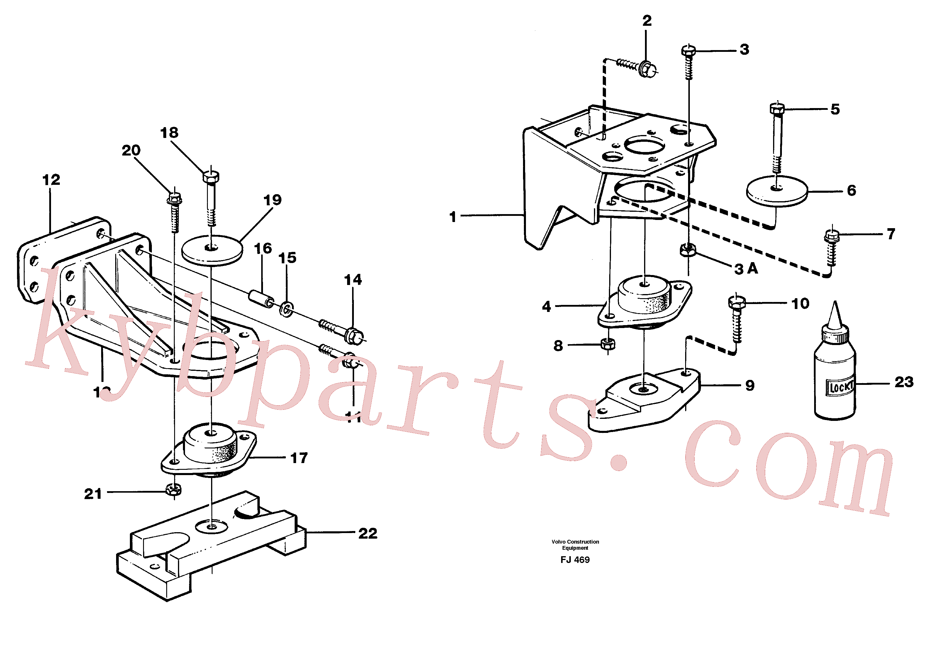 VOE13955374 for Volvo Engine mounting(FJ469 assembly)