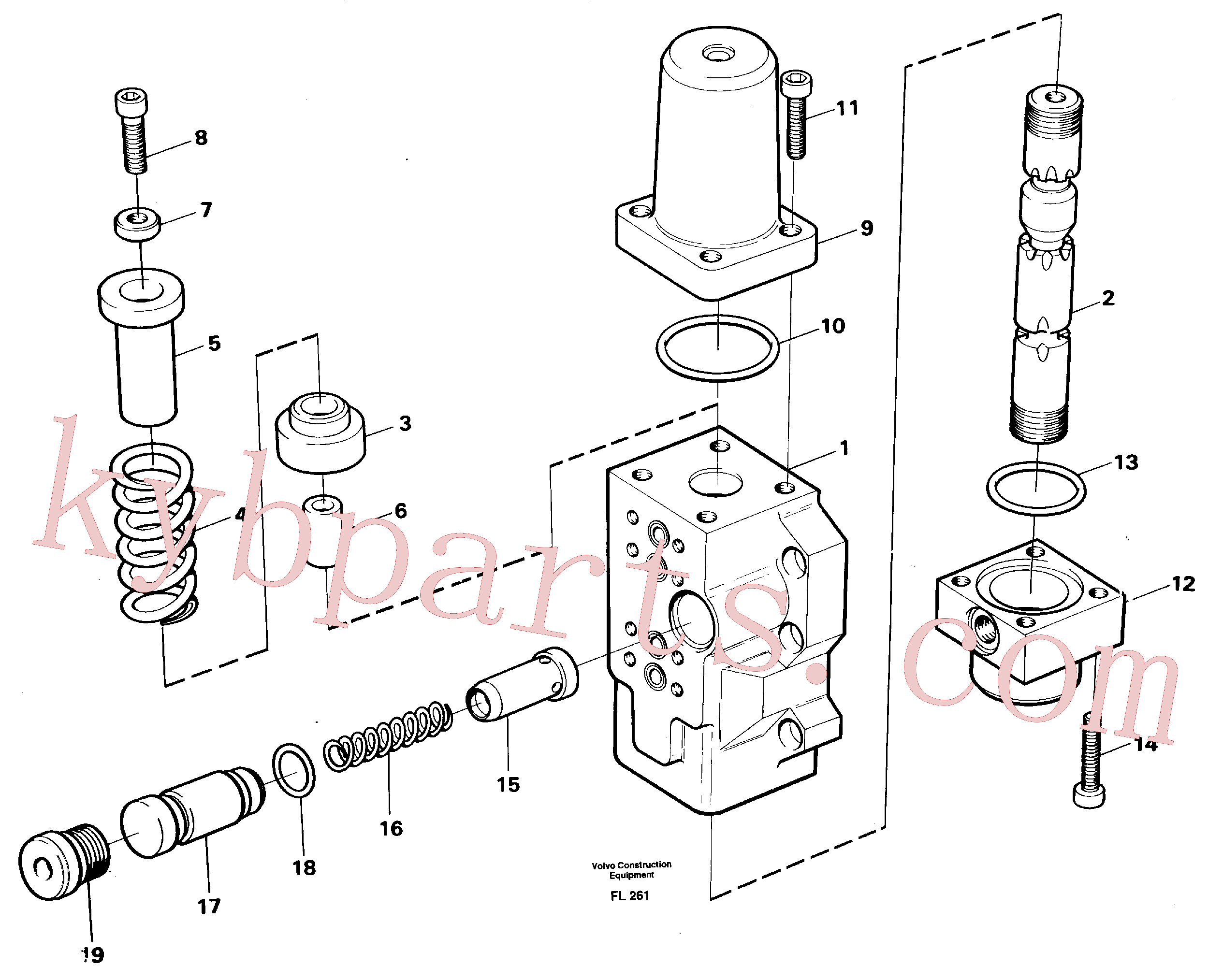 VOE14023271 for Volvo Four-way valve, boom primary(FL261 assembly)