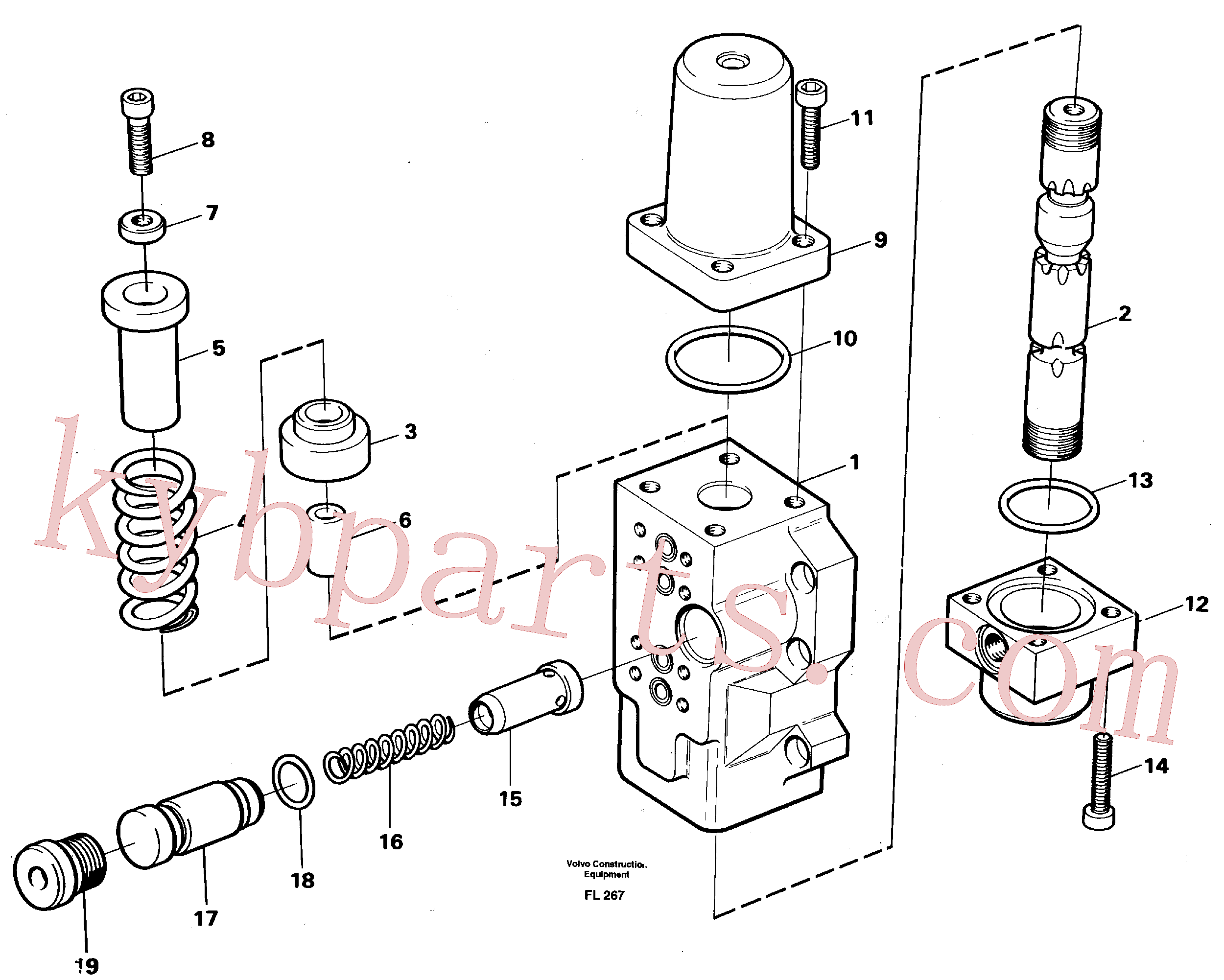 VOE14023271 for Volvo Fourway valve, transport primary and secondary(FL267 assembly)