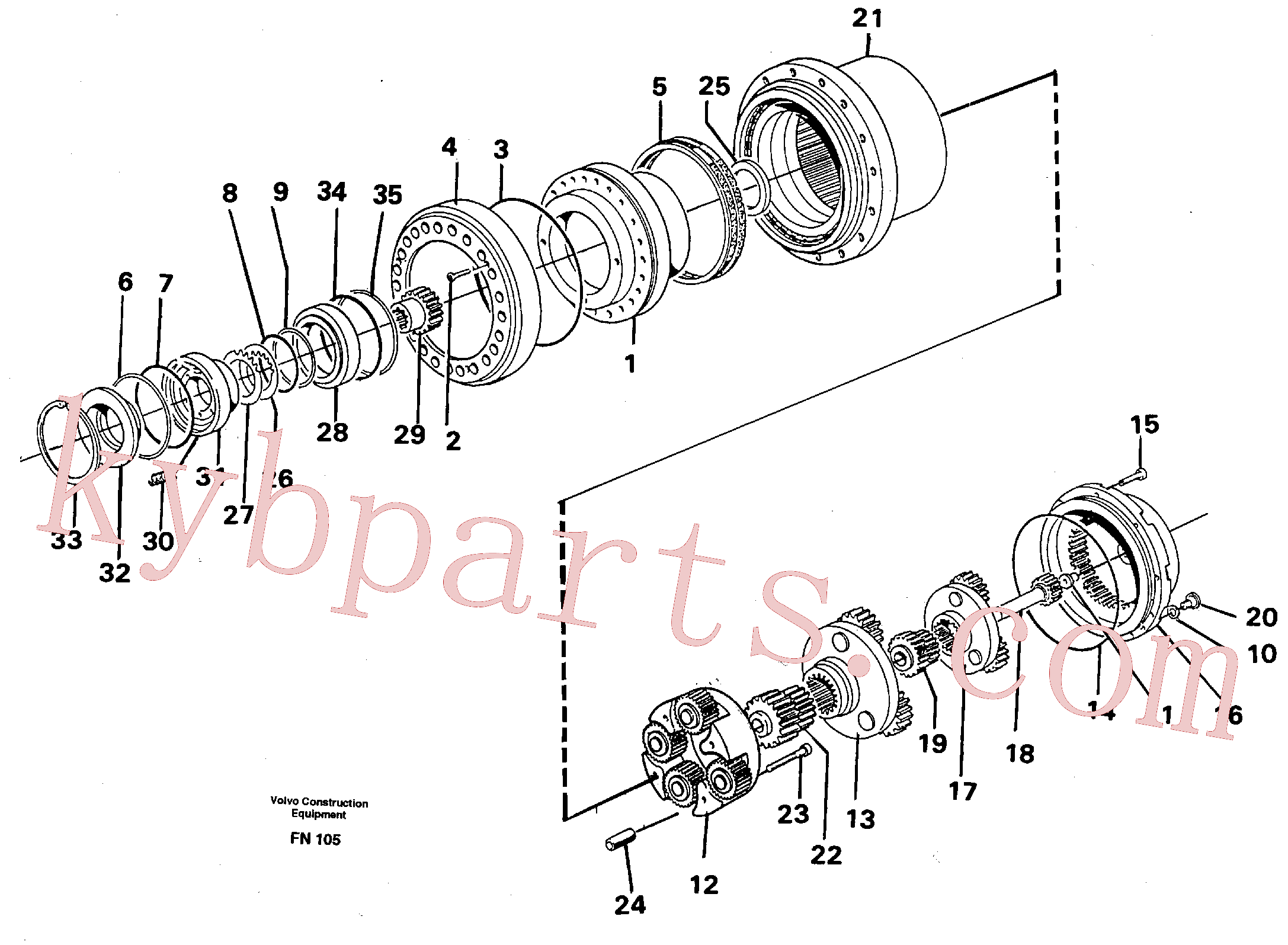 SA8230-21870 for Volvo Planetary drive(FN105 assembly)