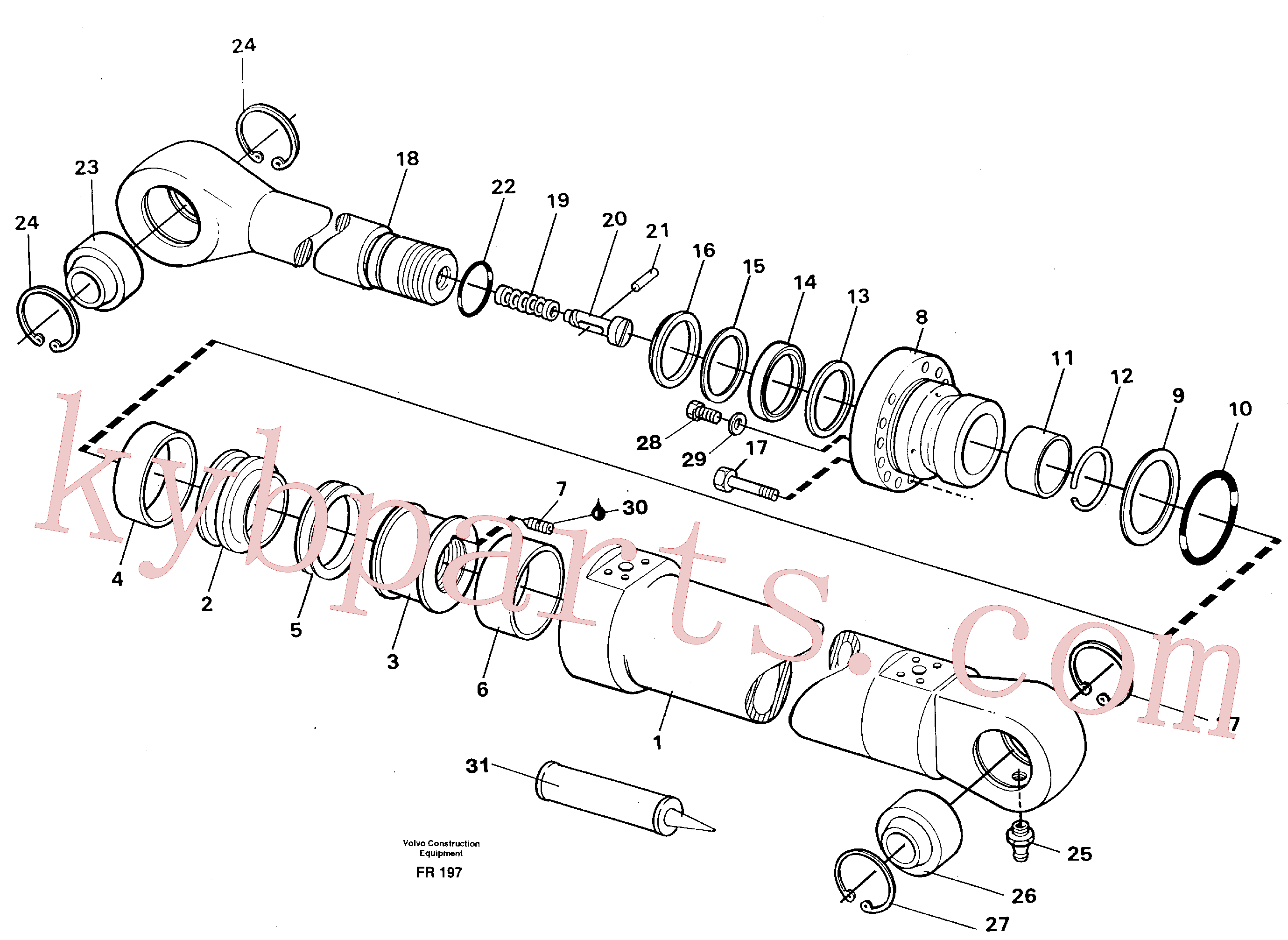 China Made VOE14250506 Cylinder parts for Volvo Excavator