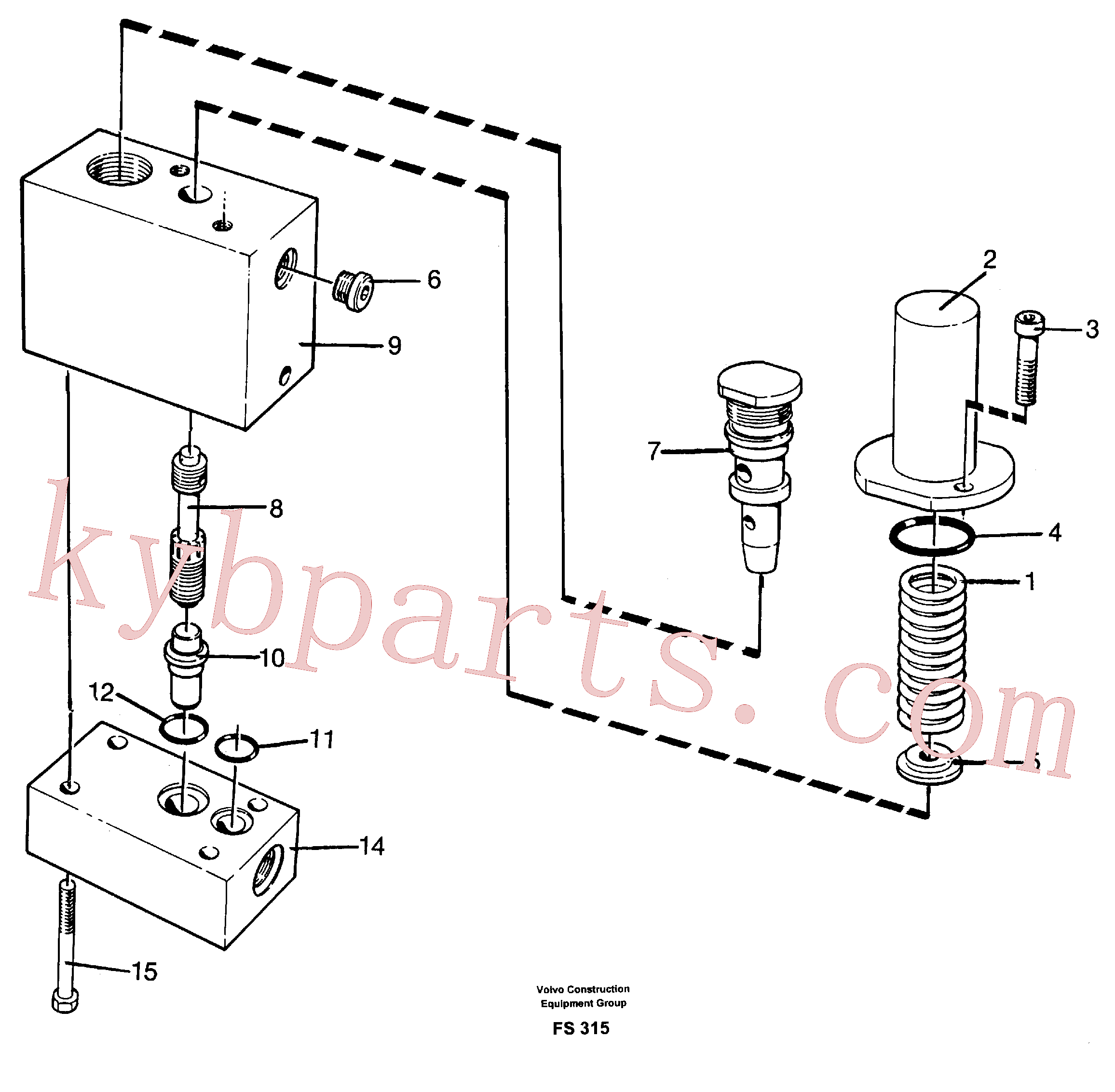 VOE14054988 for Volvo Thermostatic valve(FS315 assembly)