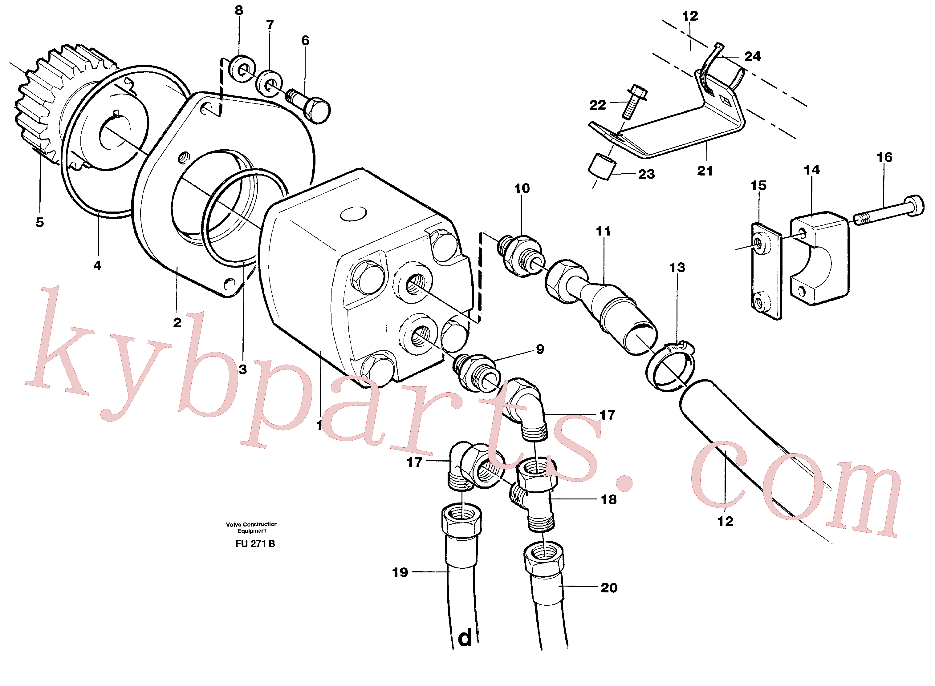 VOE14050412 for Volvo Servo pump with assembly parts(FU271B assembly)