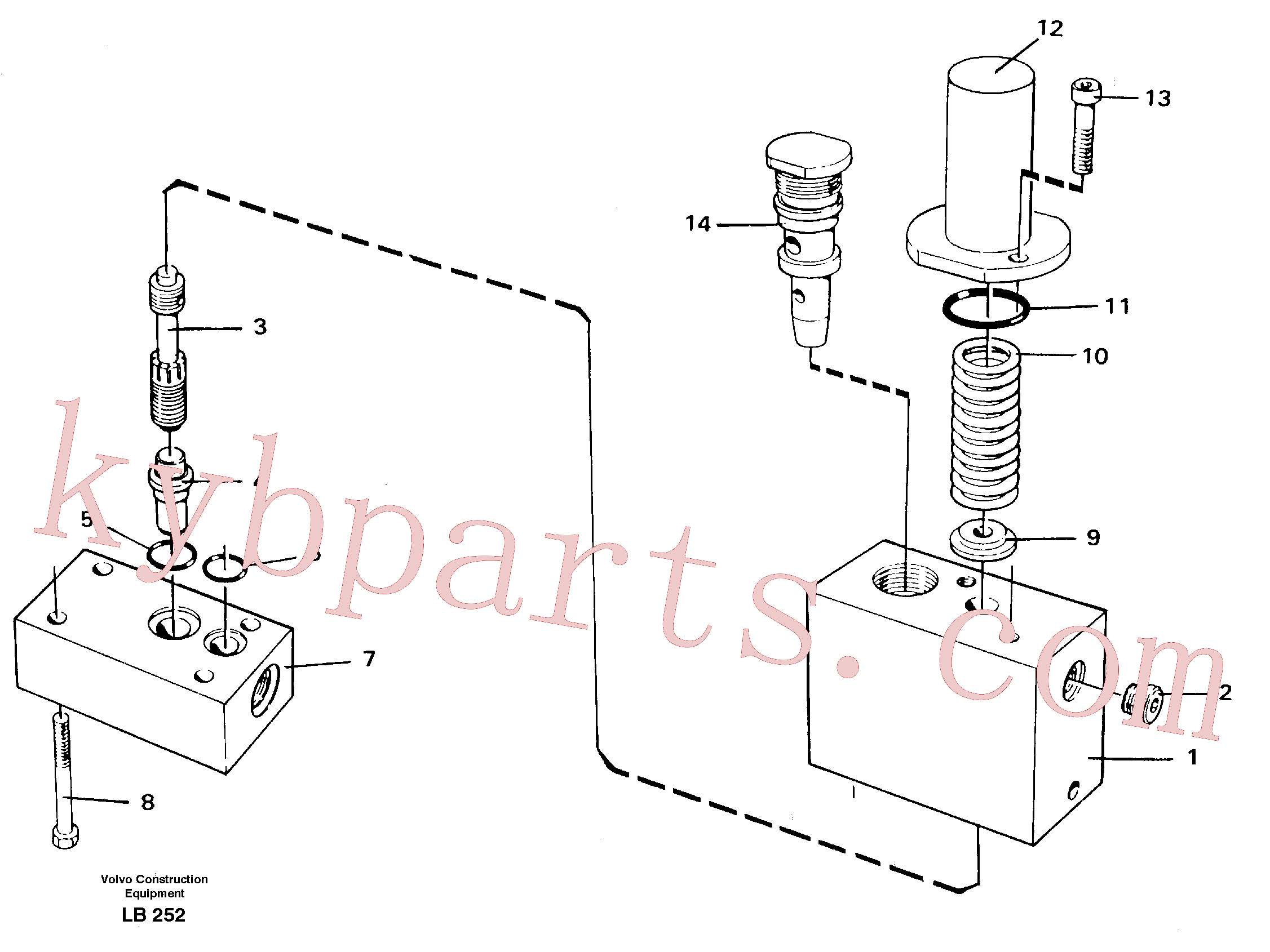 VOE14054988 for Volvo Thermostatic valve(LB252 assembly)