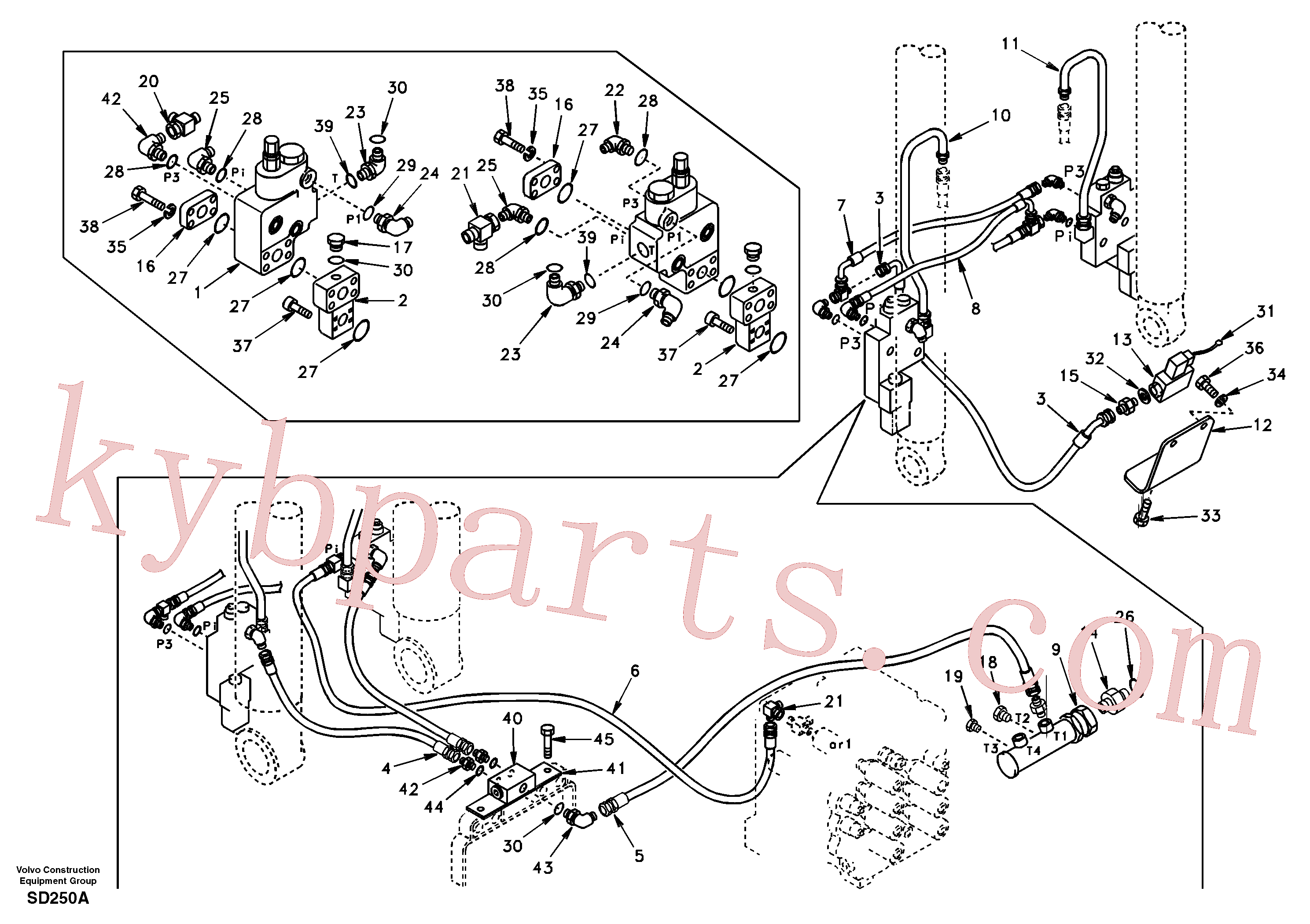 SA9451-03250 for Volvo Working hydraulic, boom rupture(SD250A assembly)