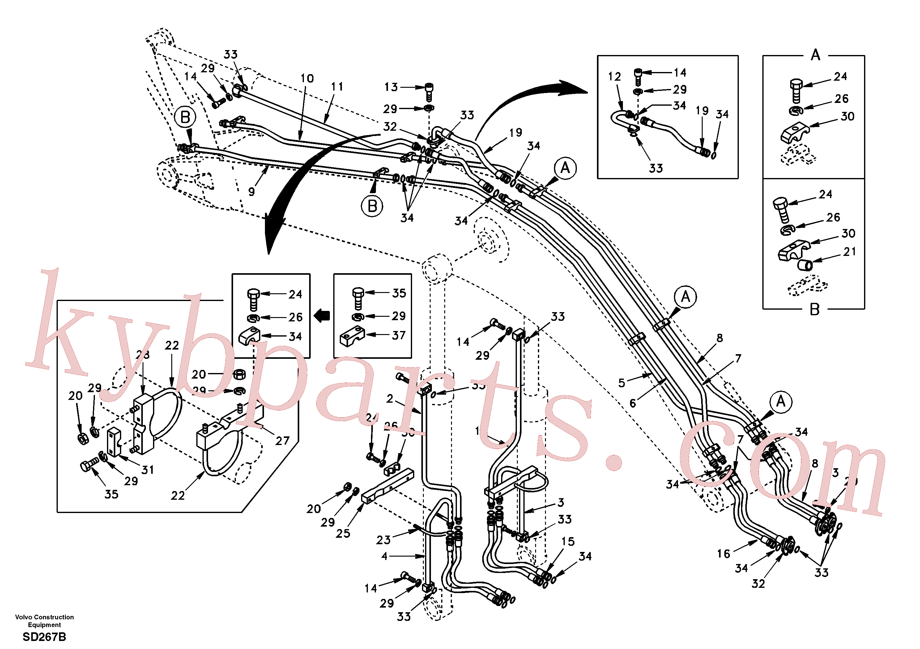 VOE14674415 for Volvo Working hydraulic, boom(SD267B assembly)