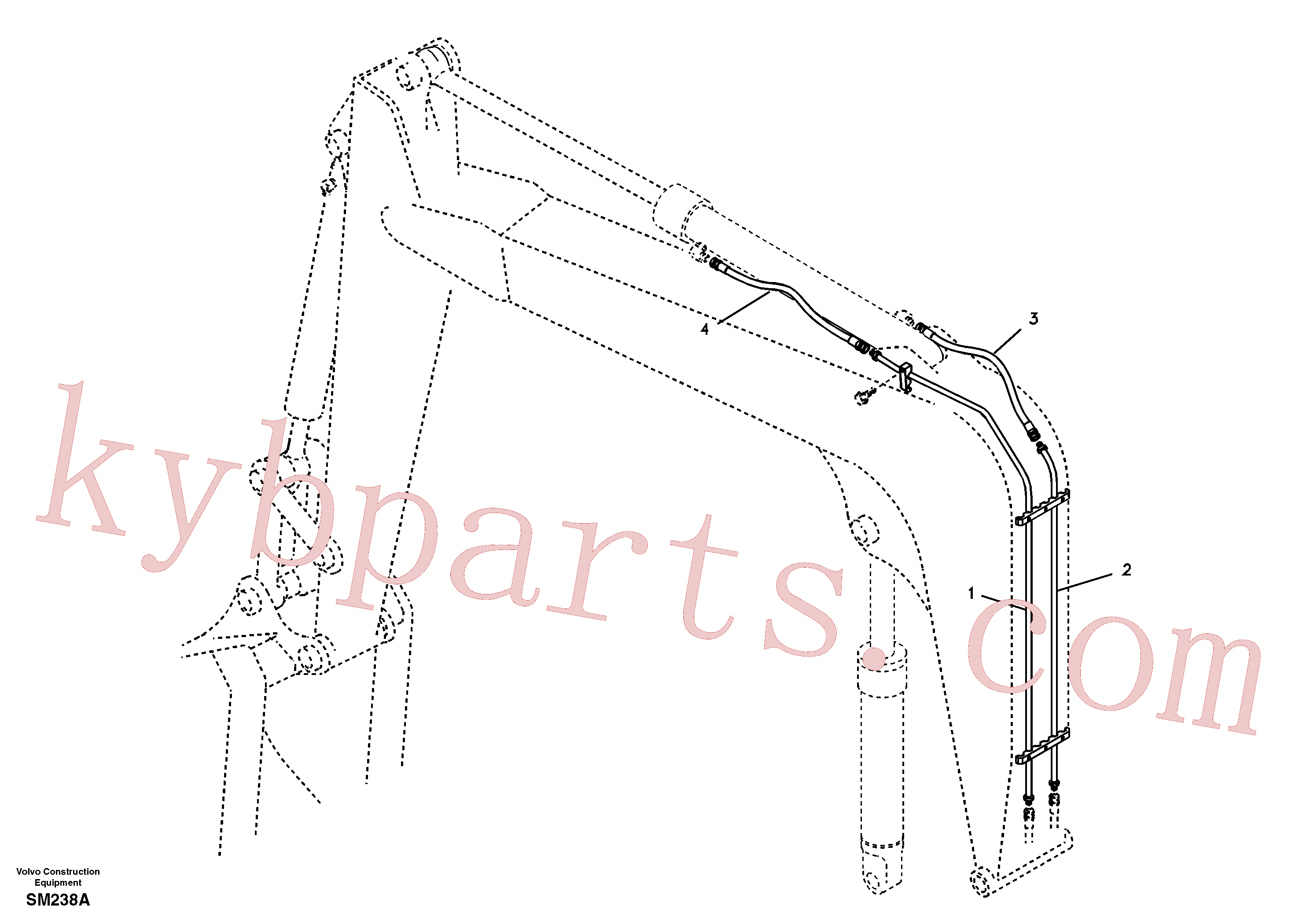 SA9451-04715 for Volvo Working hydraulic, dipper arm(SM238A assembly)
