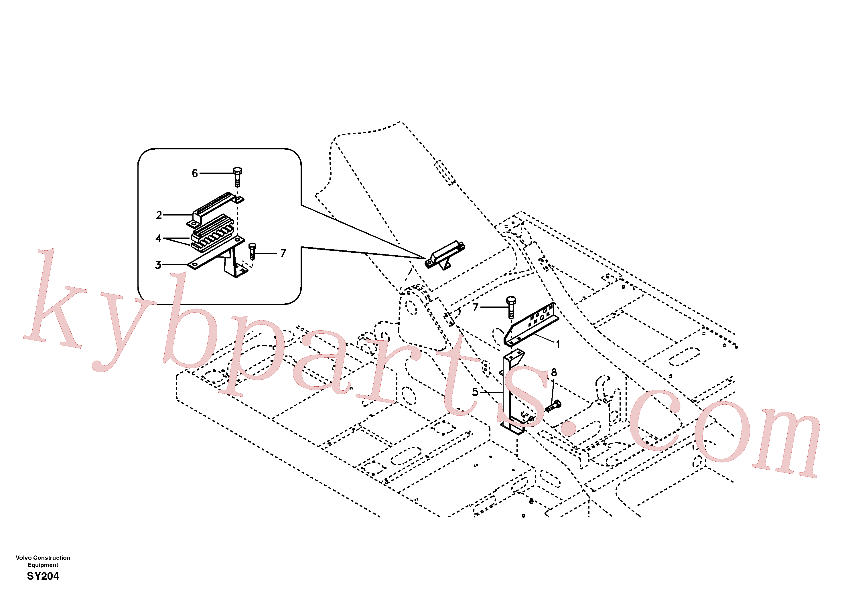 VOE14531118 Bracket for Volvo Excavator Parts