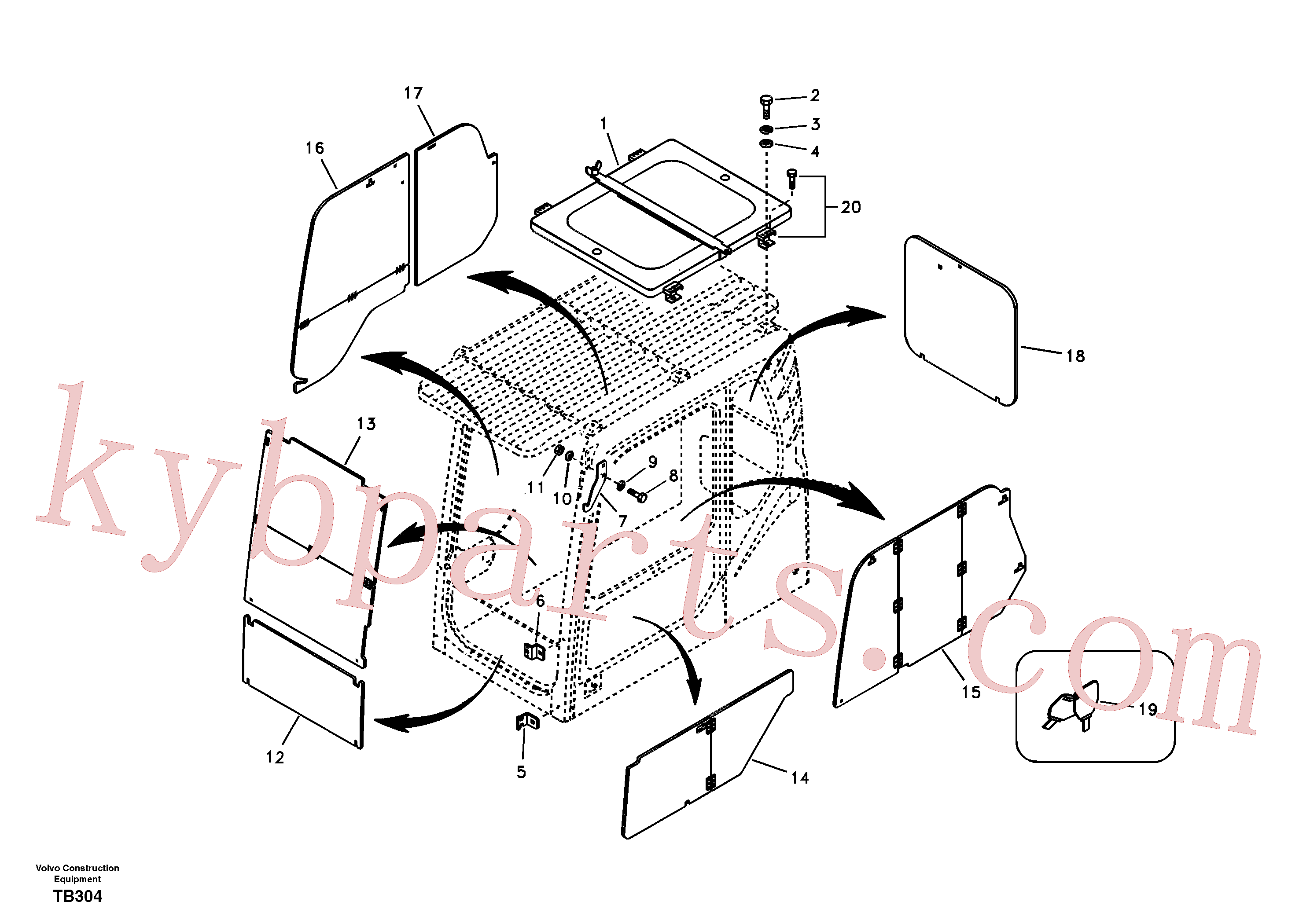 China Made VOE14509859 Cover parts for Volvo Excavator